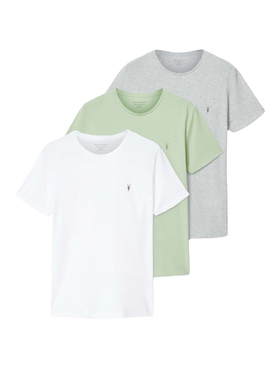 T-shirt 'TONIC' ljusgrå / pastellgrön
