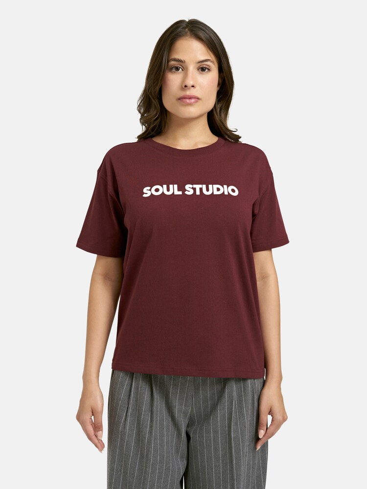 Smith&Soul T-Shirt Damen Größe L bordeaux / weiß