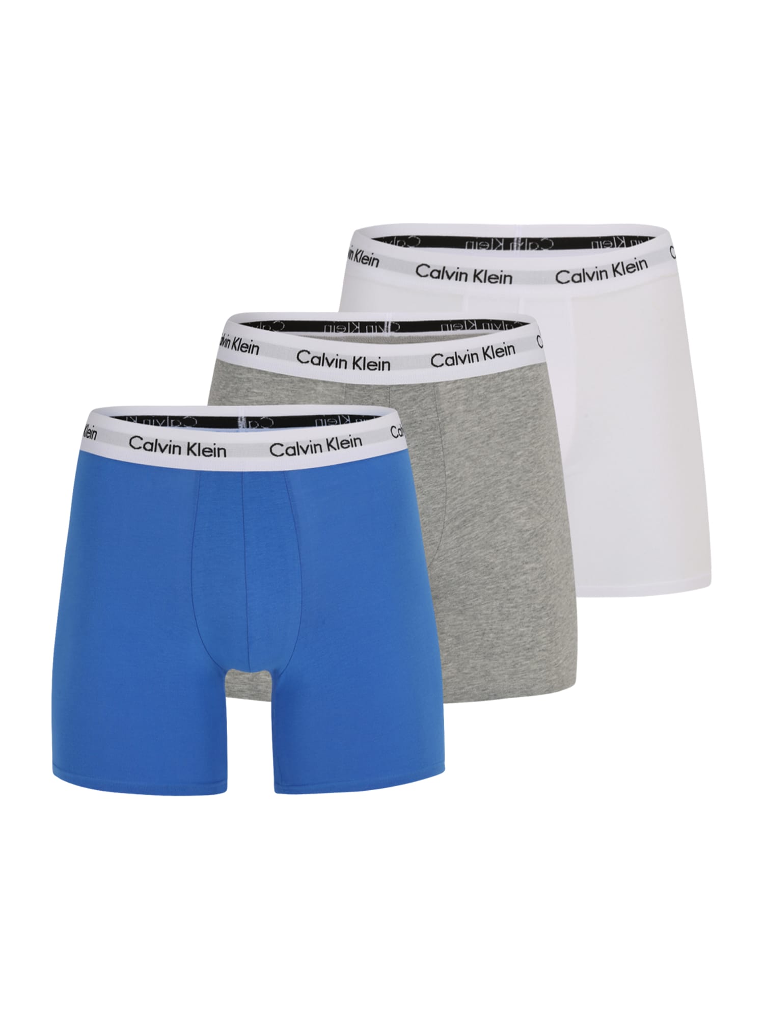 Calvin Klein Underwear Боксерки  небесносиньо / сив меланж / бяло