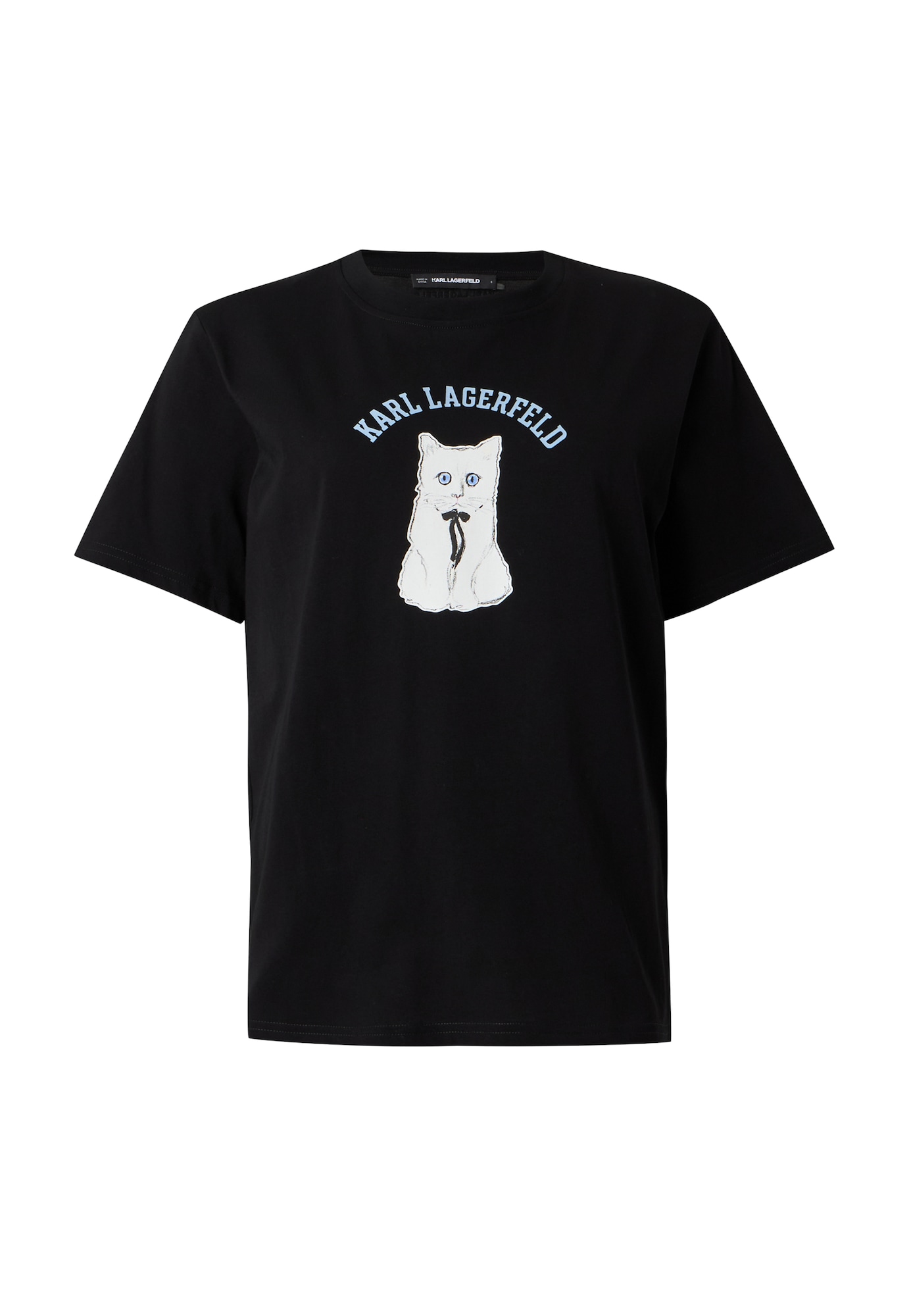 Karl Lagerfeld Tricou IKON CHOUPETTE albastru deschis / negru / alb murdar