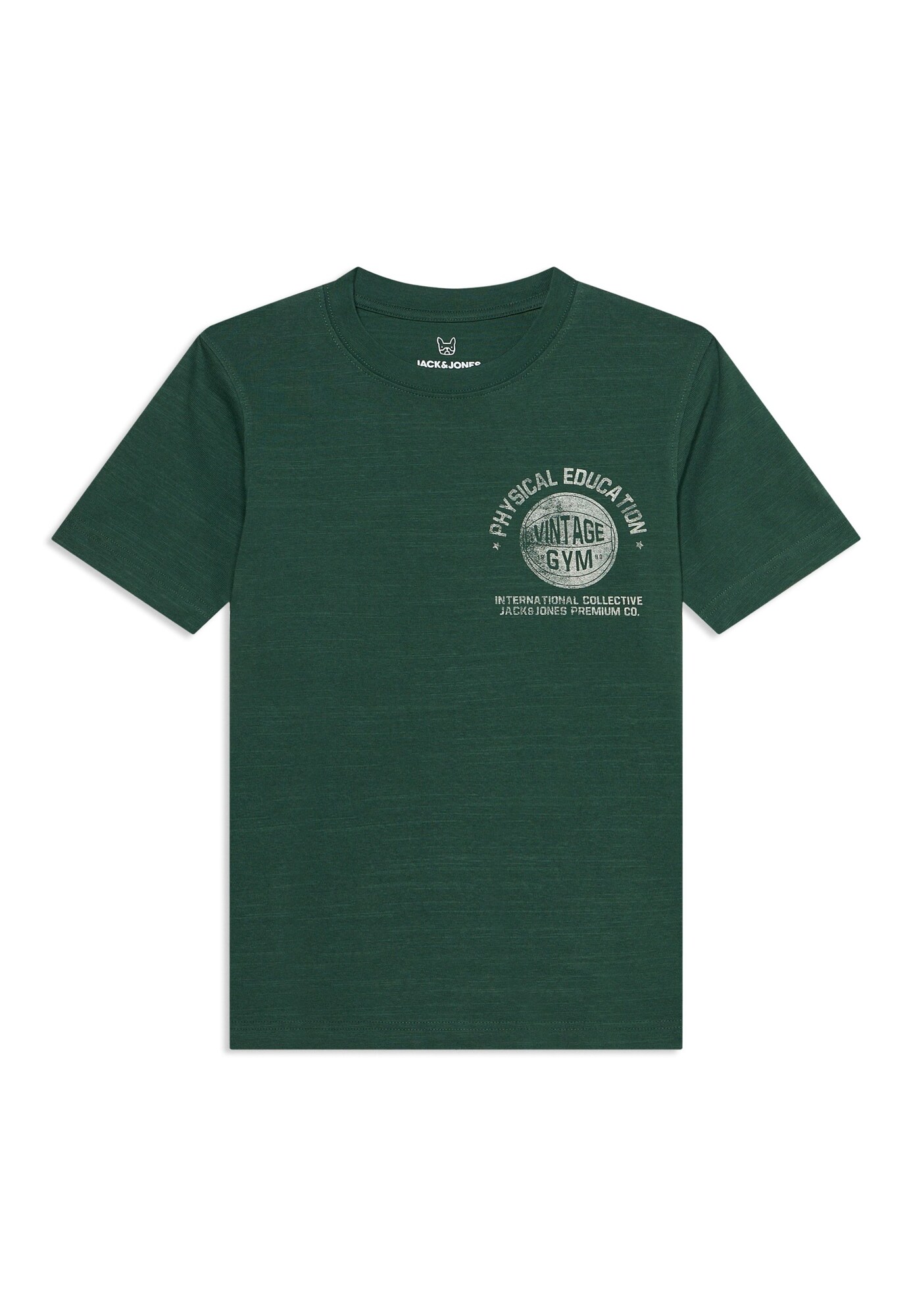 Jack & Jones Junior Tricou JPRBLUJACOB verde / alb murdar