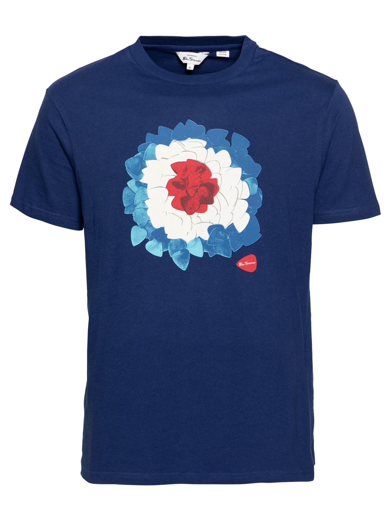 Ben Sherman Marškinėliai 'PLECTRUM'  safyro / mėlyna dūmų spalva / pastelinė raudona / balta