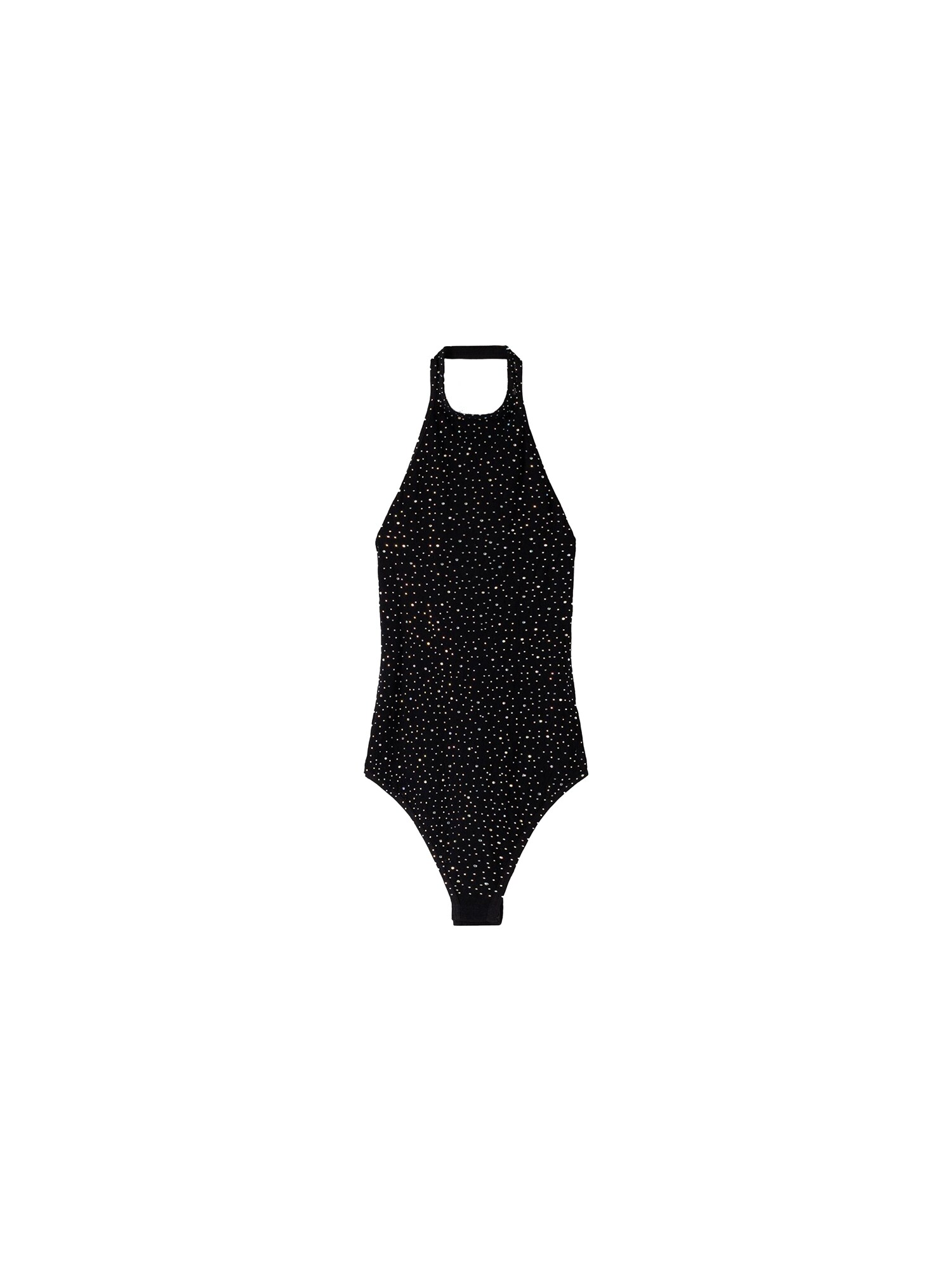 Bershka Tricou body  negru / transparent