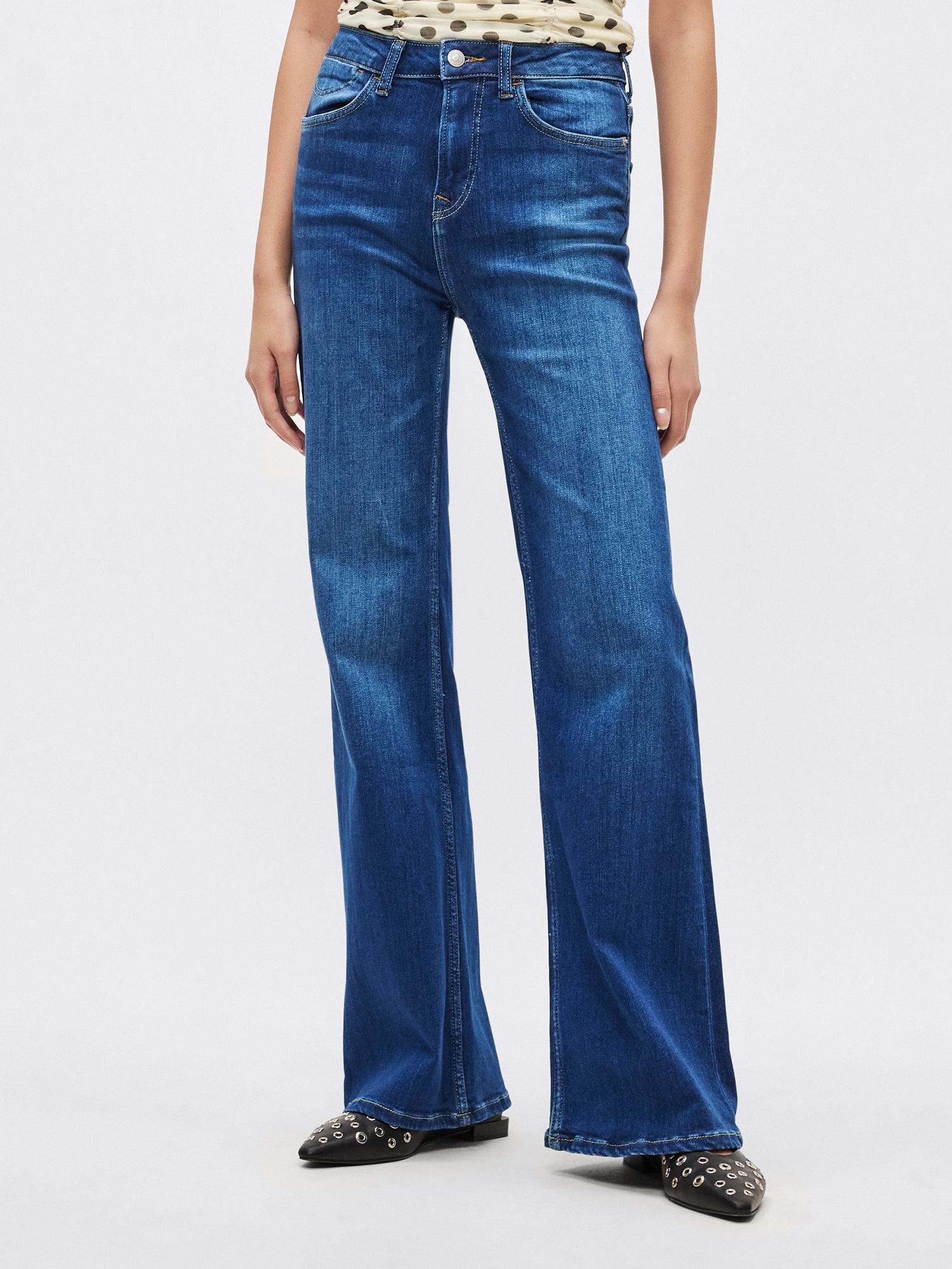 Pepe Jeans Vaqueros De Cintura Alta Pl20508054ua Flare Willa – imagen 2