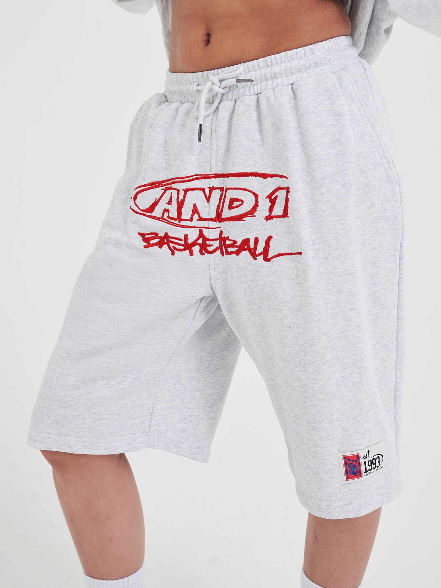 AND1 Pantalón  gris / rojo – imagen 4
