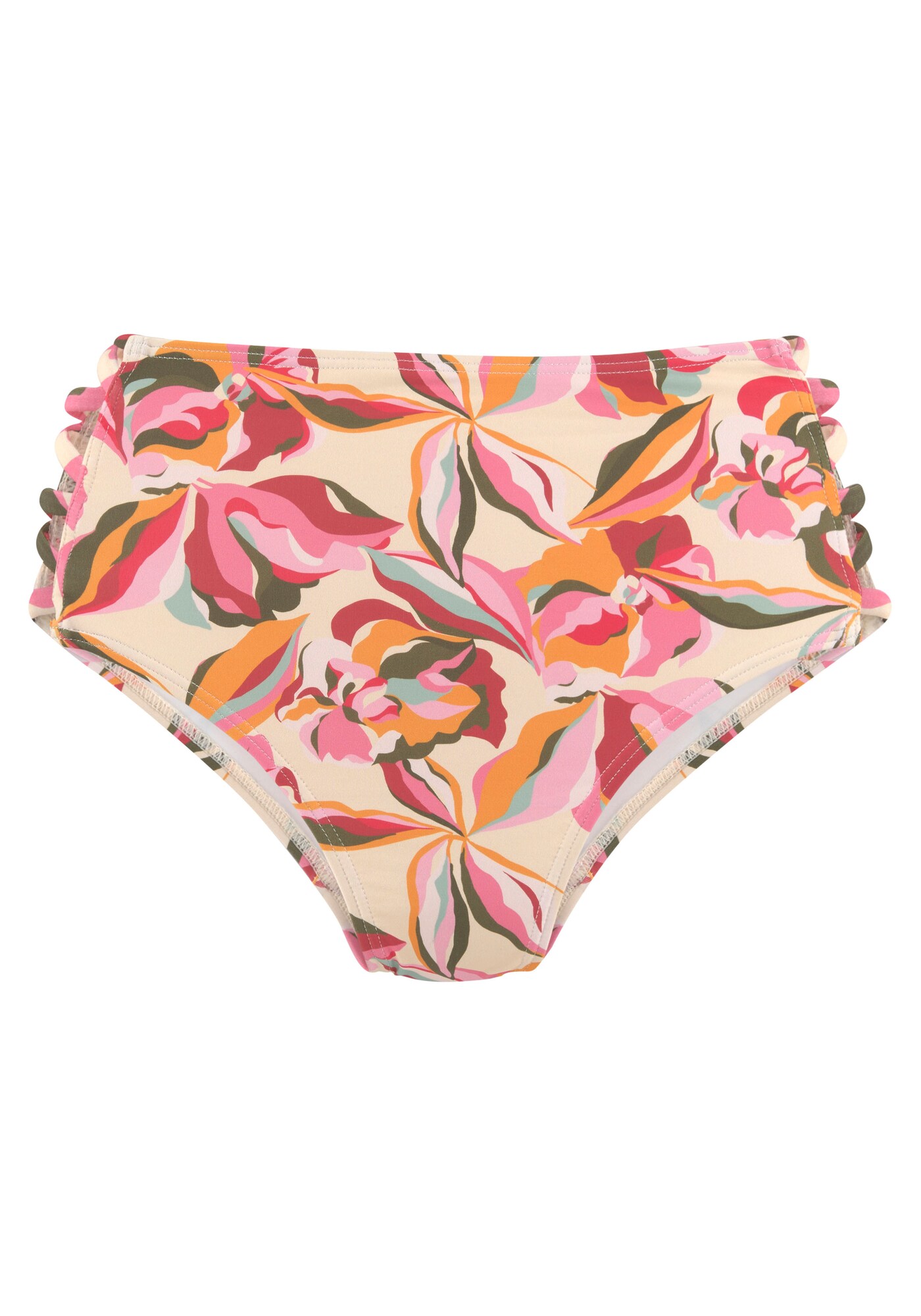 s.Oliver Bikinové nohavičky  krémová / tmavozelená / pitaya / purpurová