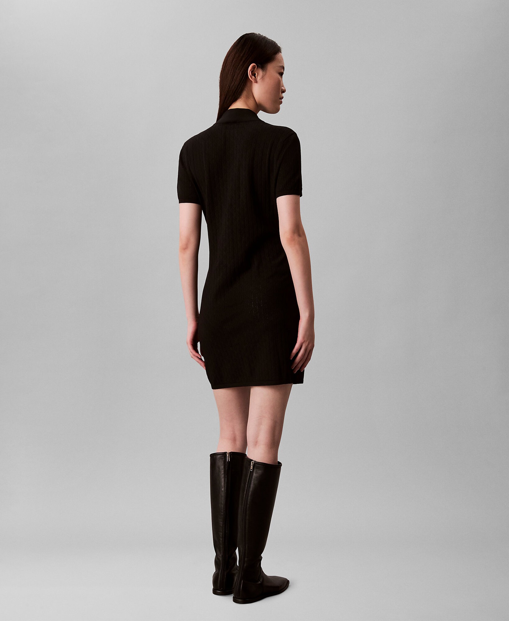 Calvin Klein Jeans Vestido de punto negro – imagen 7