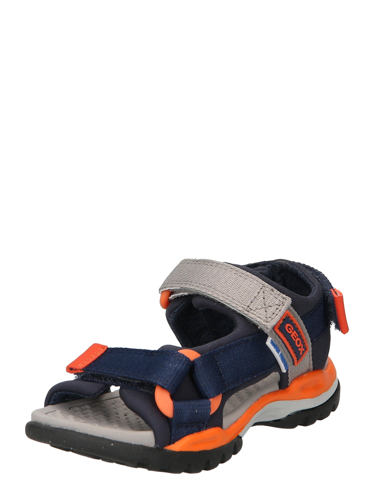 GEOX Atviri batai 'Borealis' pilka / tamsiai mėlyna / oranžinė