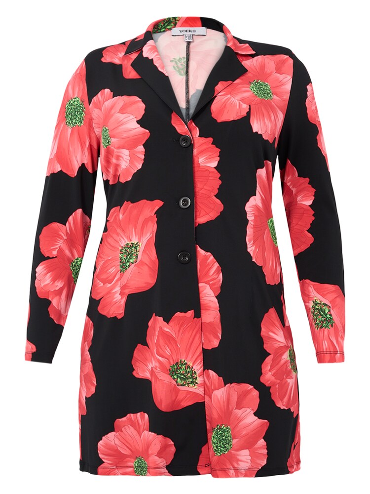 YOEK Blazer Damen Größe 50/52 grün / rot / schwarz