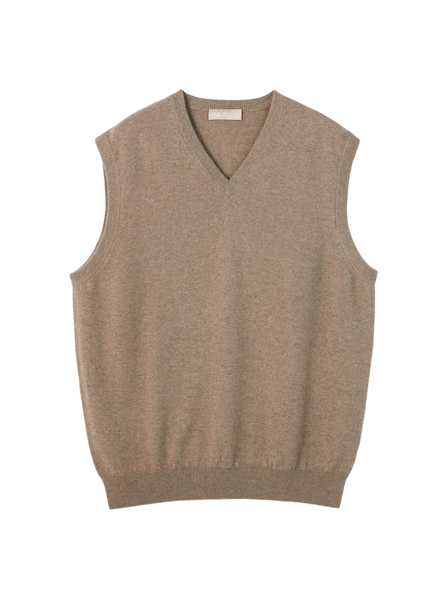 GOBI Cashmere Chaleco 'Men's Essential V-Neck Cashmere Vest' beige oscuro