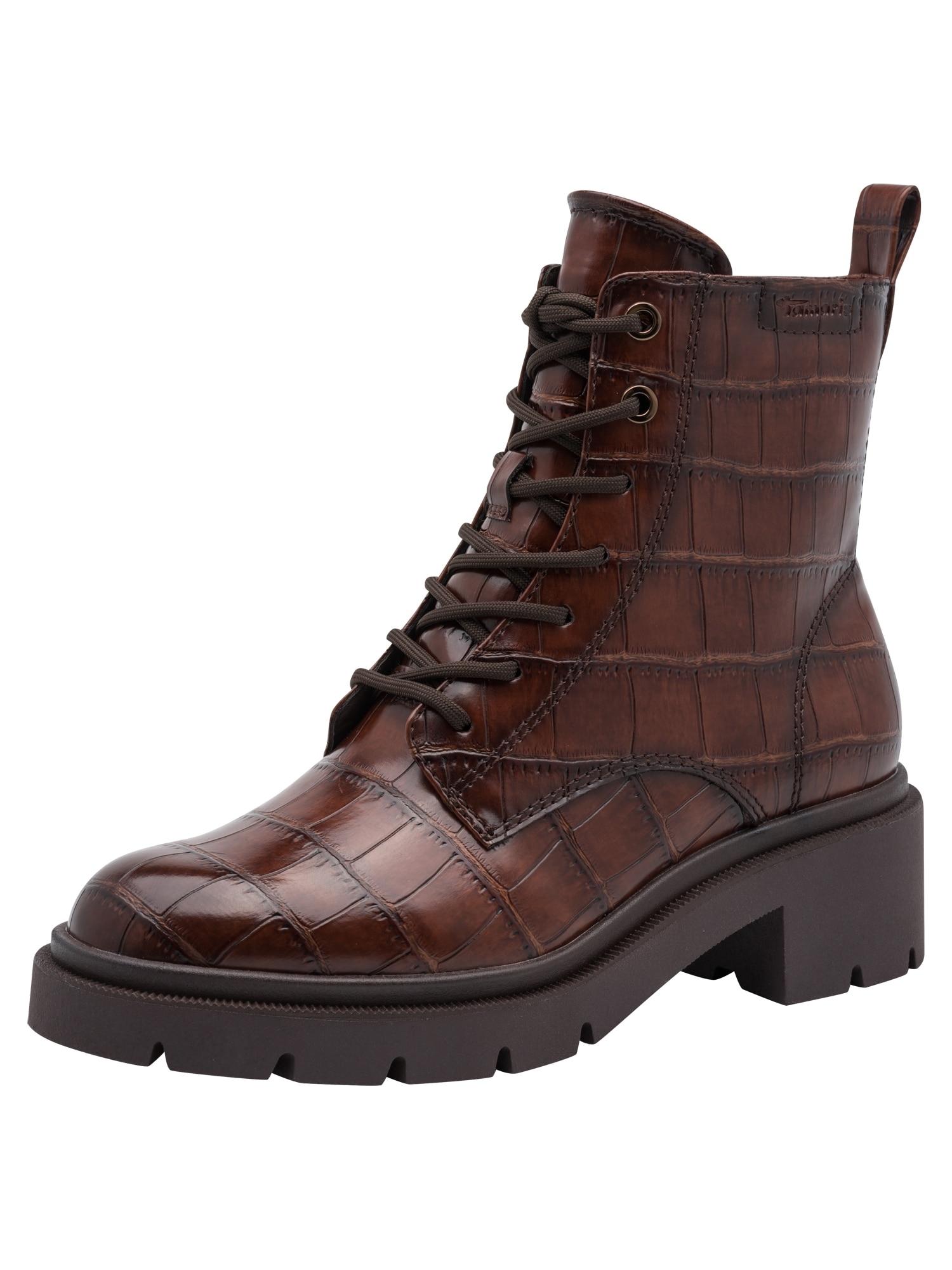 Tamaris Botines con cordones  cognac