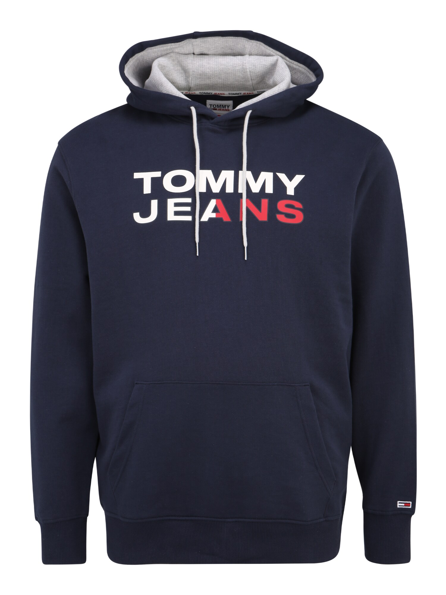 Tommy Jeans Plus Džemperis tamsiai mėlyna jūros spalva / balta / raudona