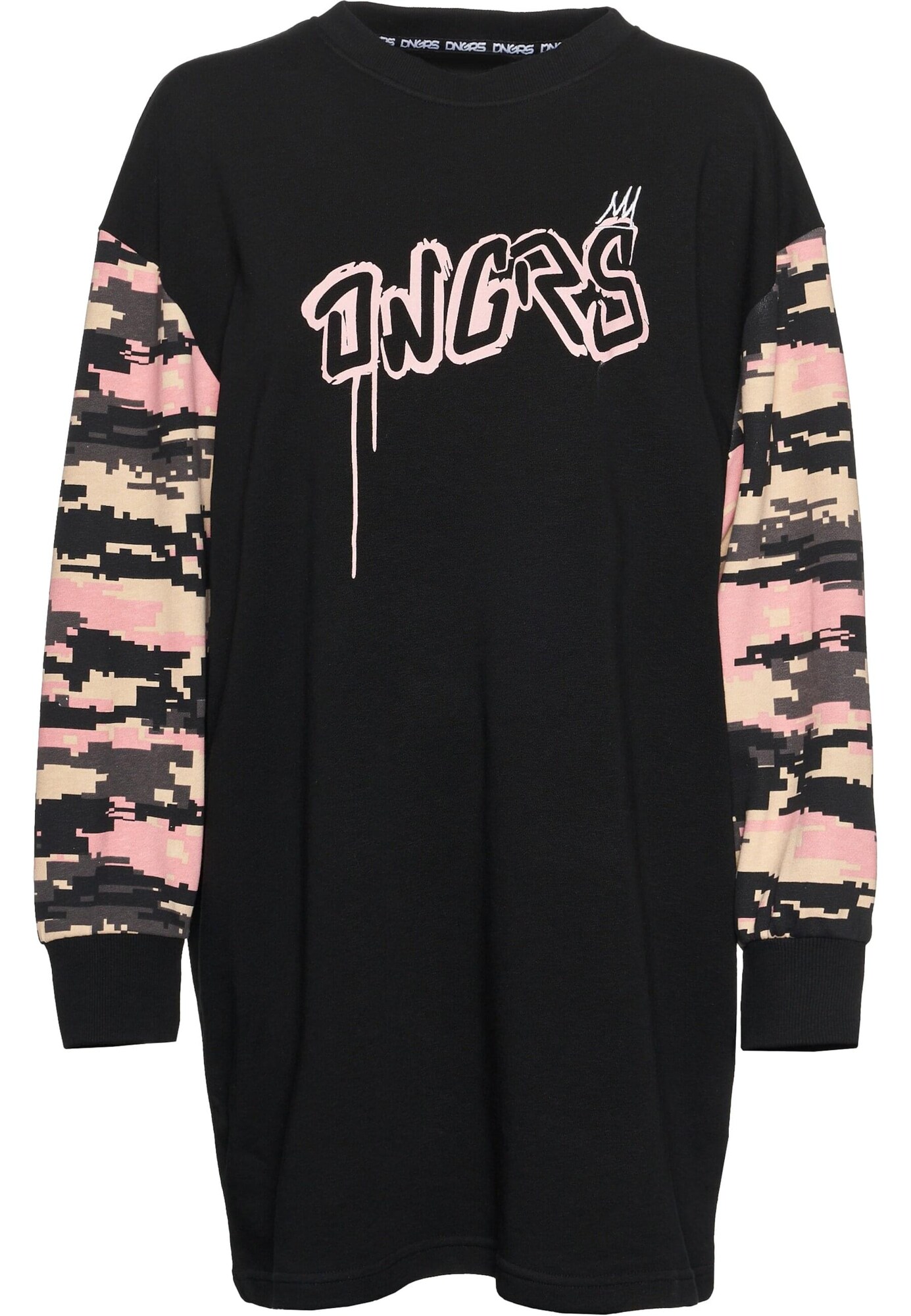Dangerous DNGRS Rochie Ecstatic  galben pastel / roz pal / negru
