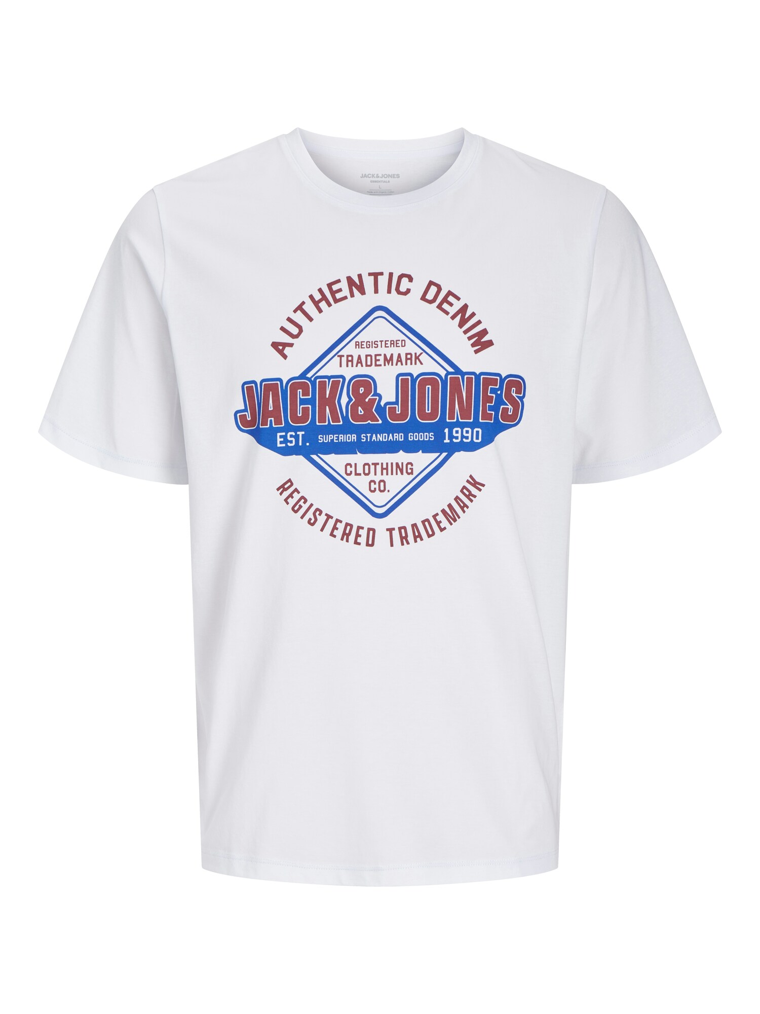 JACK & JONES Póló  tengerészkék / világoskék / sötétvörös / fehér termék 2. képe