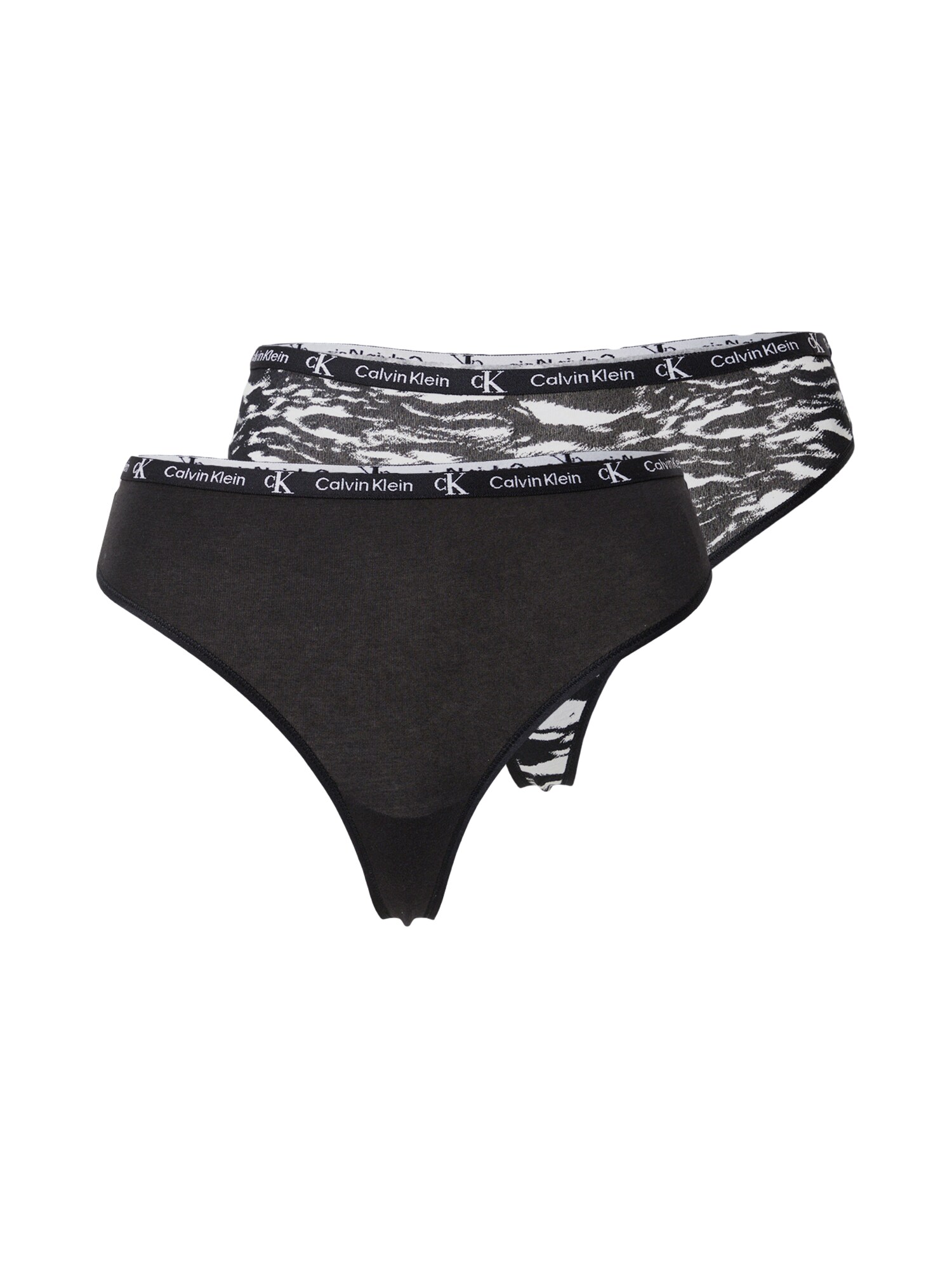 Calvin Klein Underwear Tangá  čierna / biela