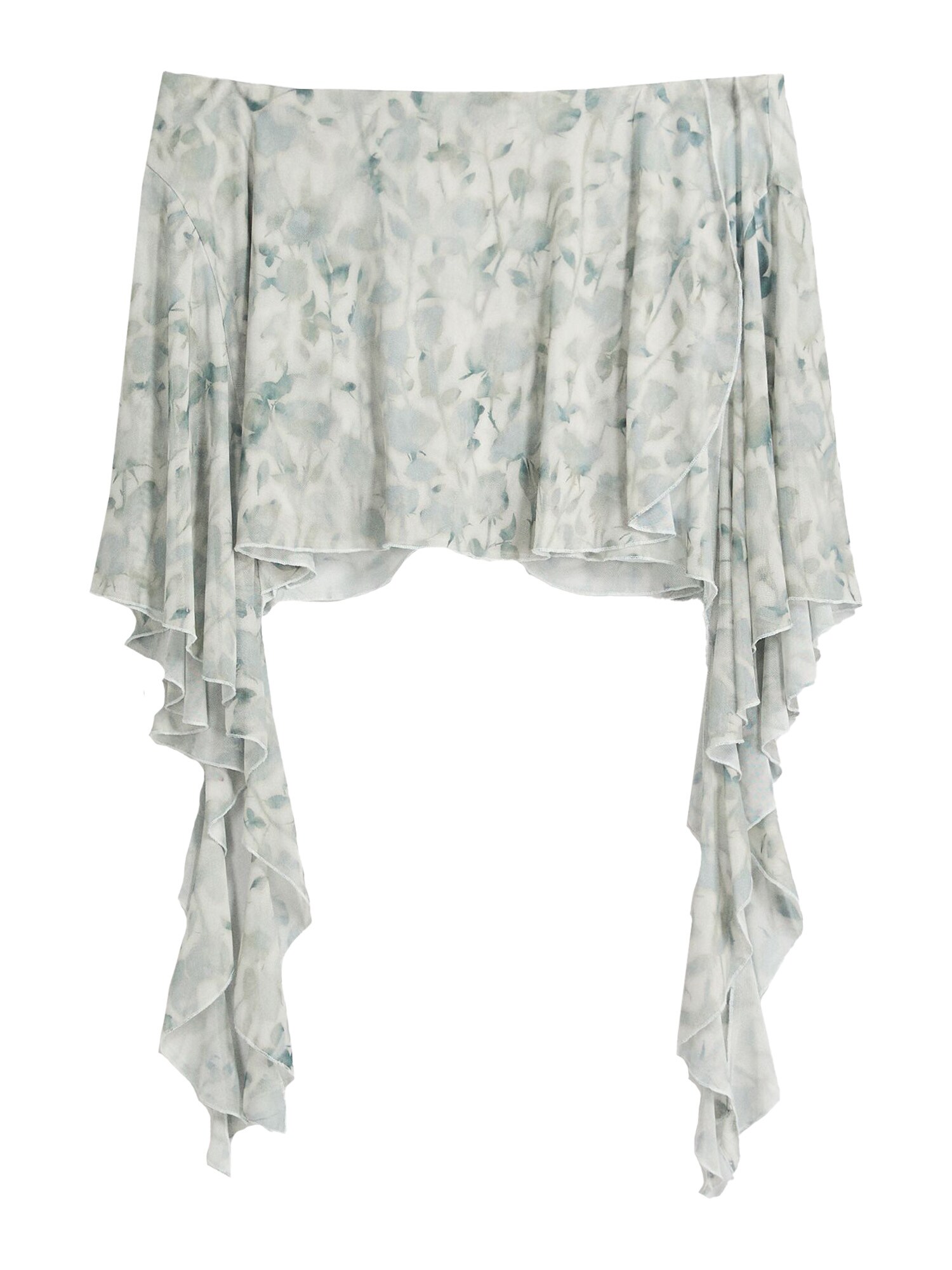 Bershka Fustă  gri taupe / gri deschis / verde petrol