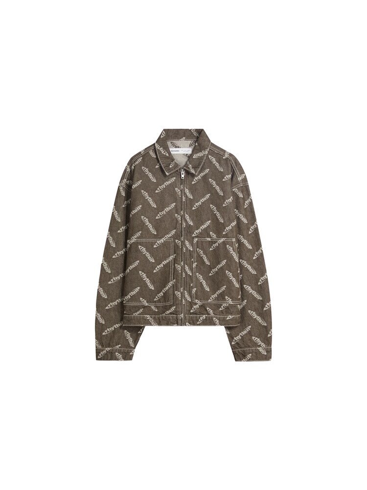 Bershka Átmeneti dzseki Férfi barna , Méret M