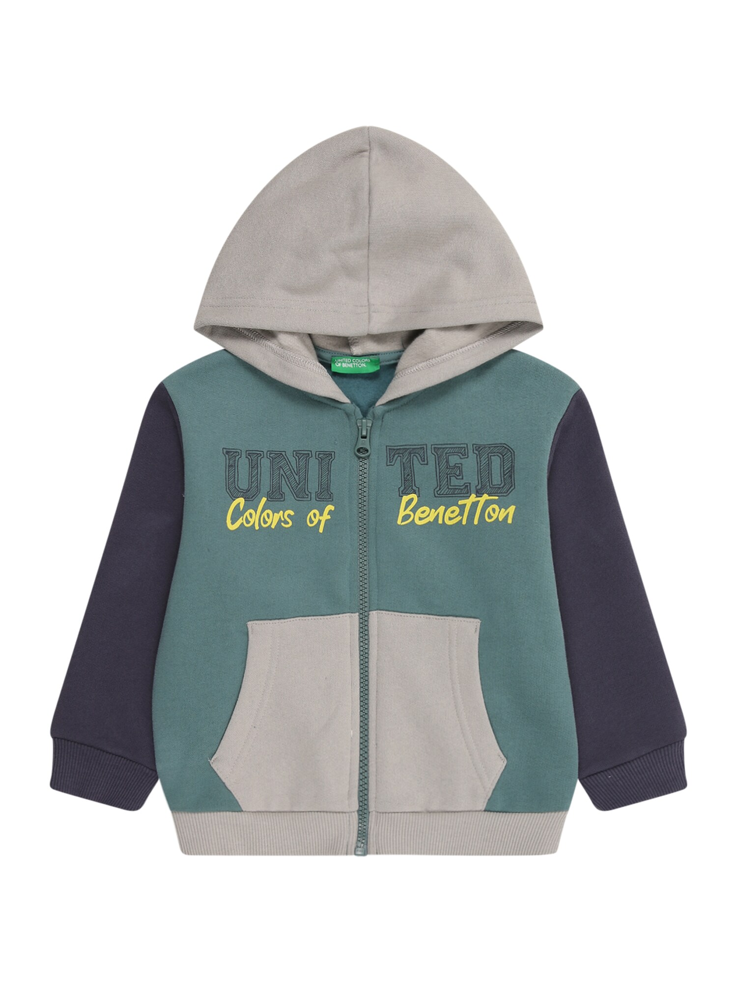 UNITED COLORS OF BENETTON Tréning dzseki  tengerészkék / sárga / smaragd / fekete akciós termékkép 1