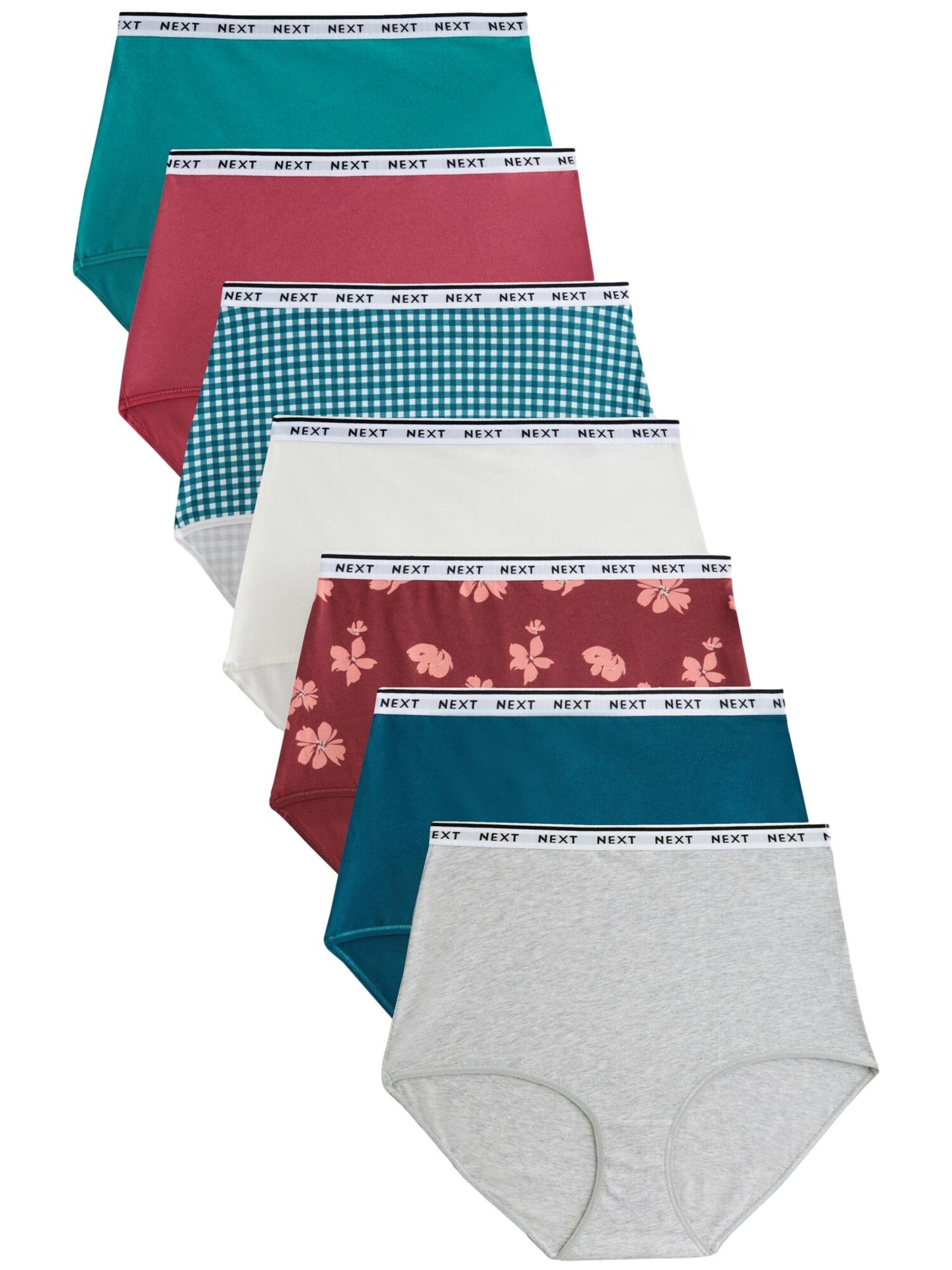 Next Chiloți  gri amestecat / verde smarald / roșu burgundy / alb