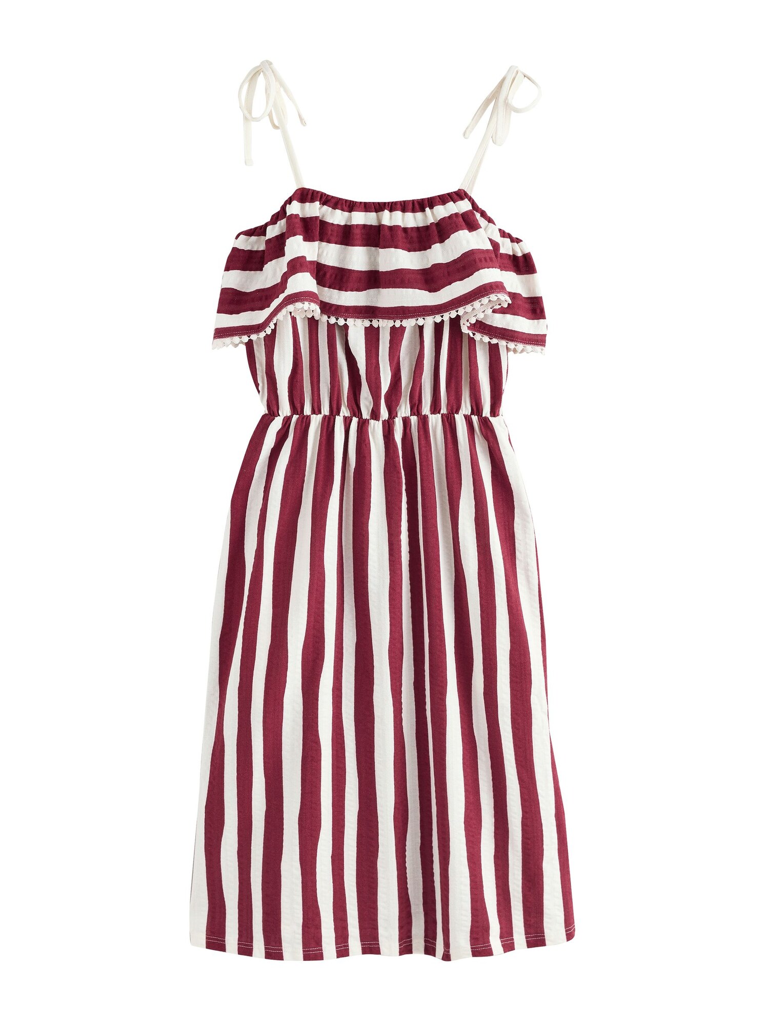 Next Poletna obleka  bordo / bela