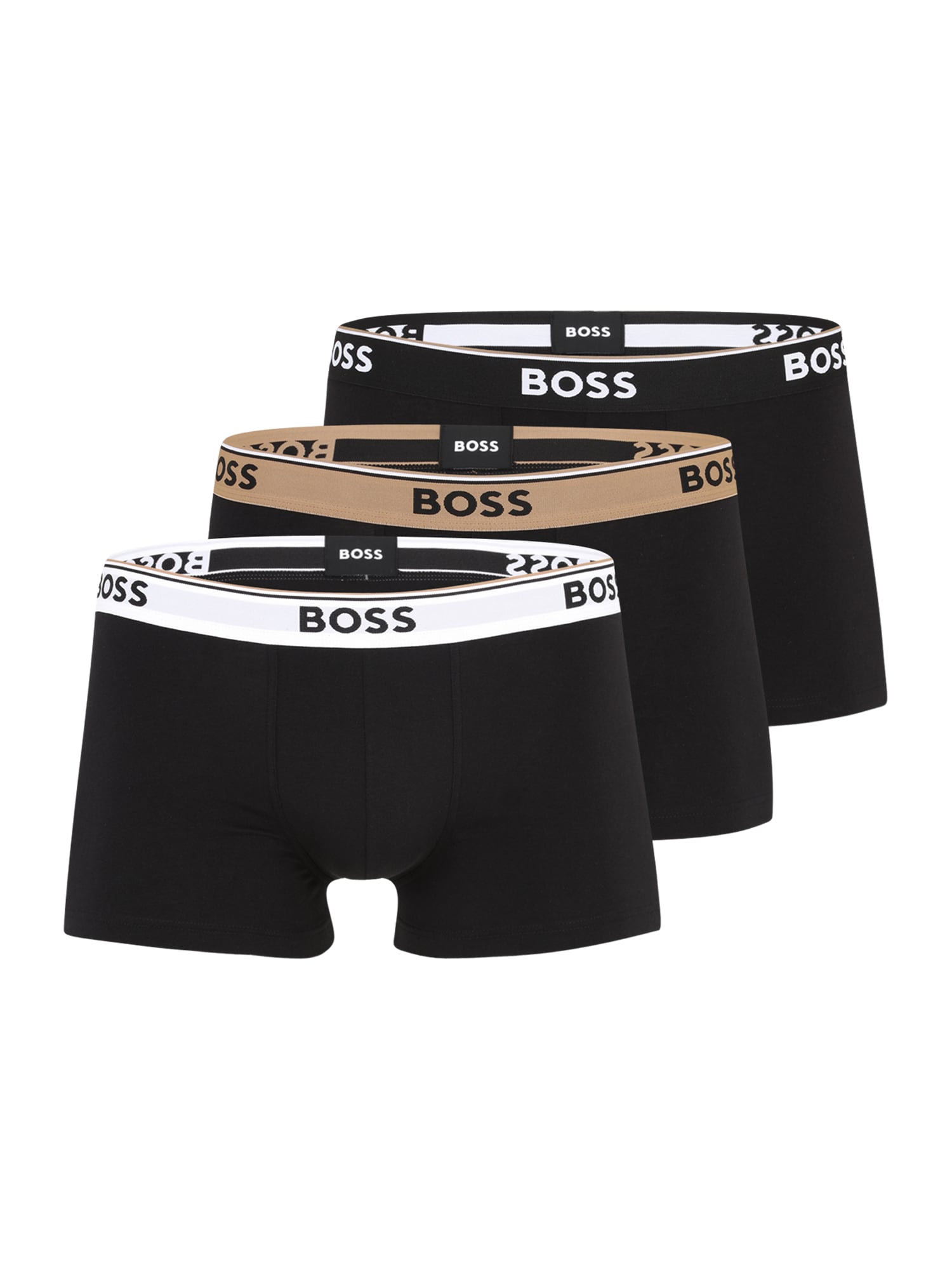BOSS Boxeri Power  maro deschis / negru / alb