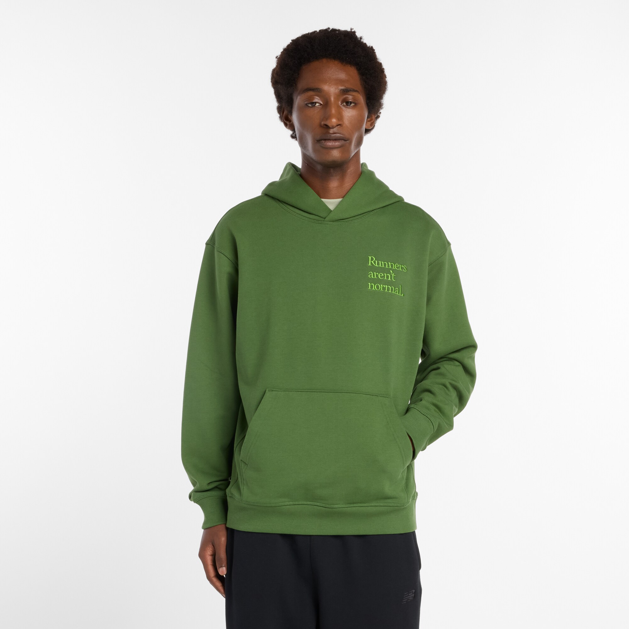 new balance Sudadera 'Athletics Runners Arent Normal'  verde / verde claro