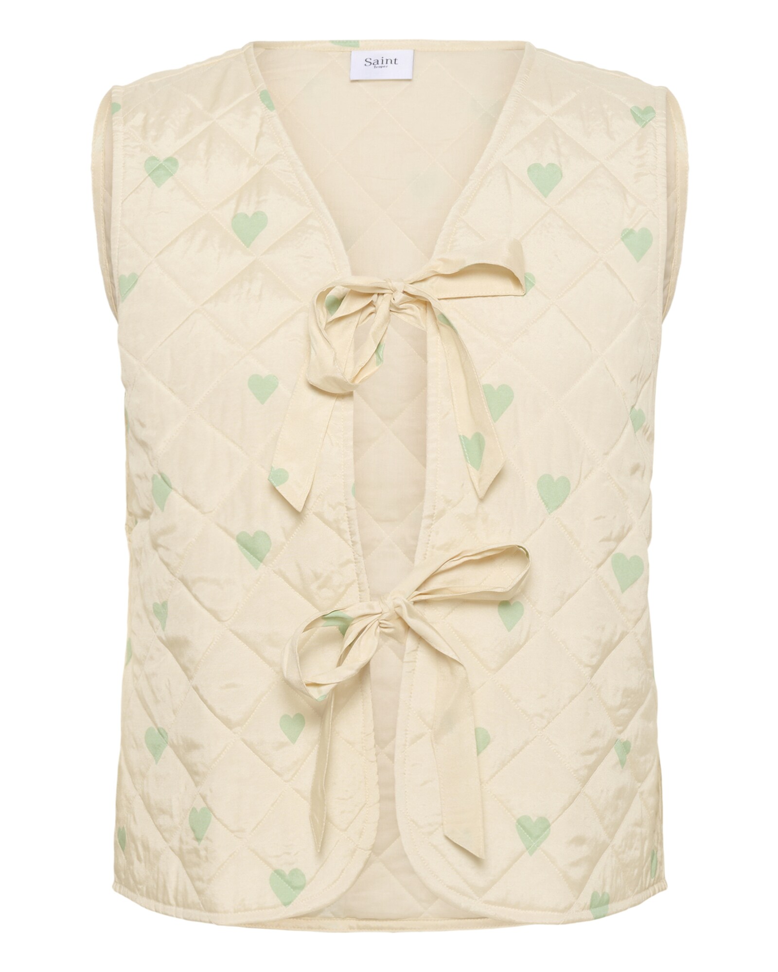 SAINT TROPEZ Chaleco 'EvittaSZ '  beige / verde