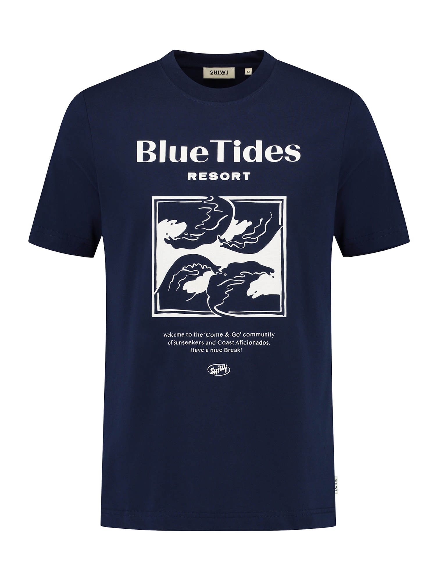 Shiwi Póló 'Liam Blue Tides'  tengerészkék / fehér akciós termékkép 1