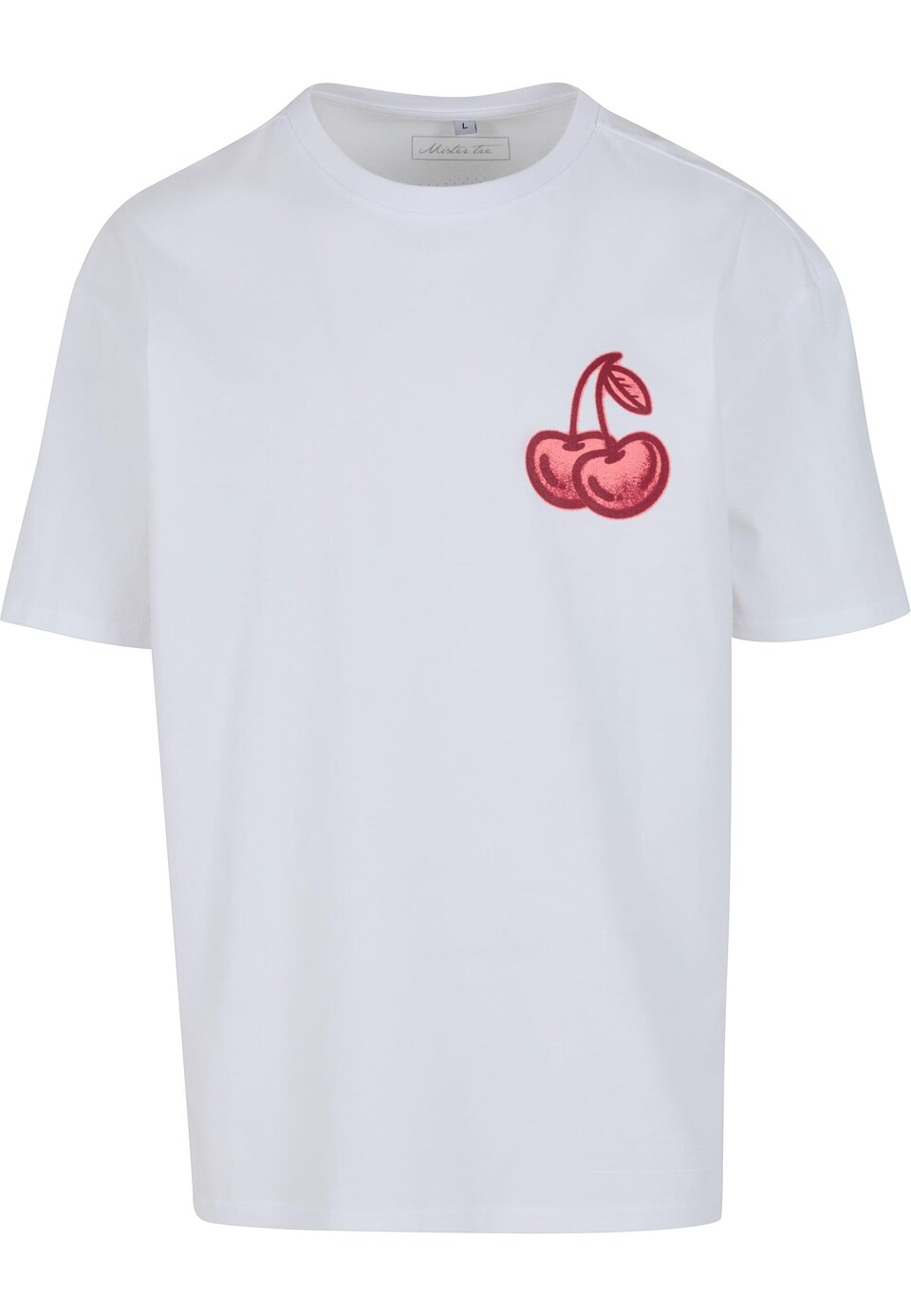 T-shirt 'Cherry Good' rosa / röd / svart