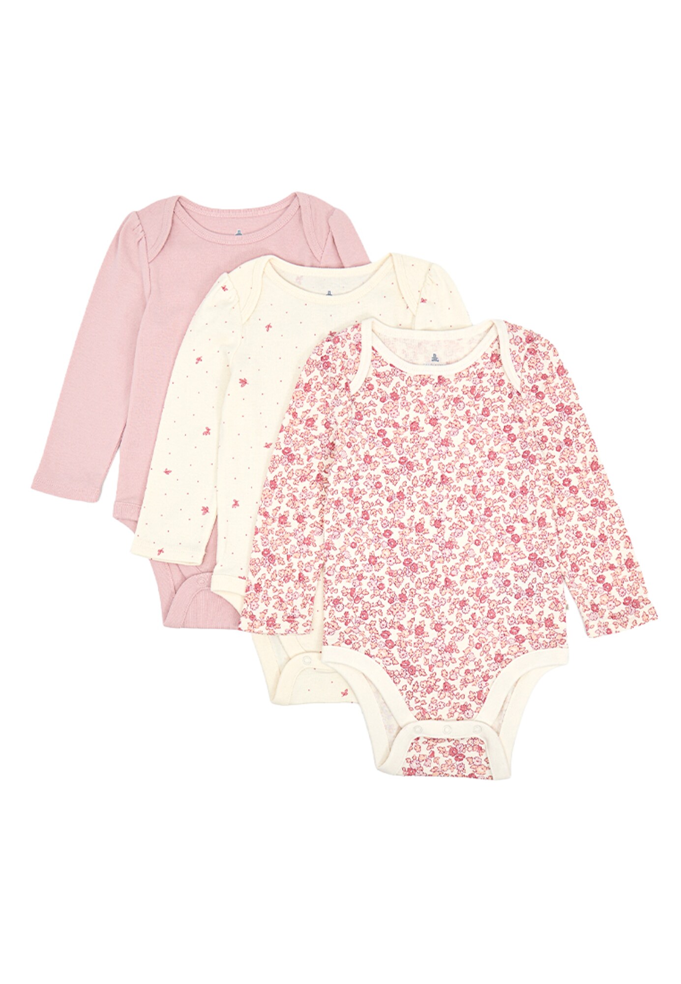 GAP Salopetă/Body portocaliu caisă / magenta / roz pal / alb lână