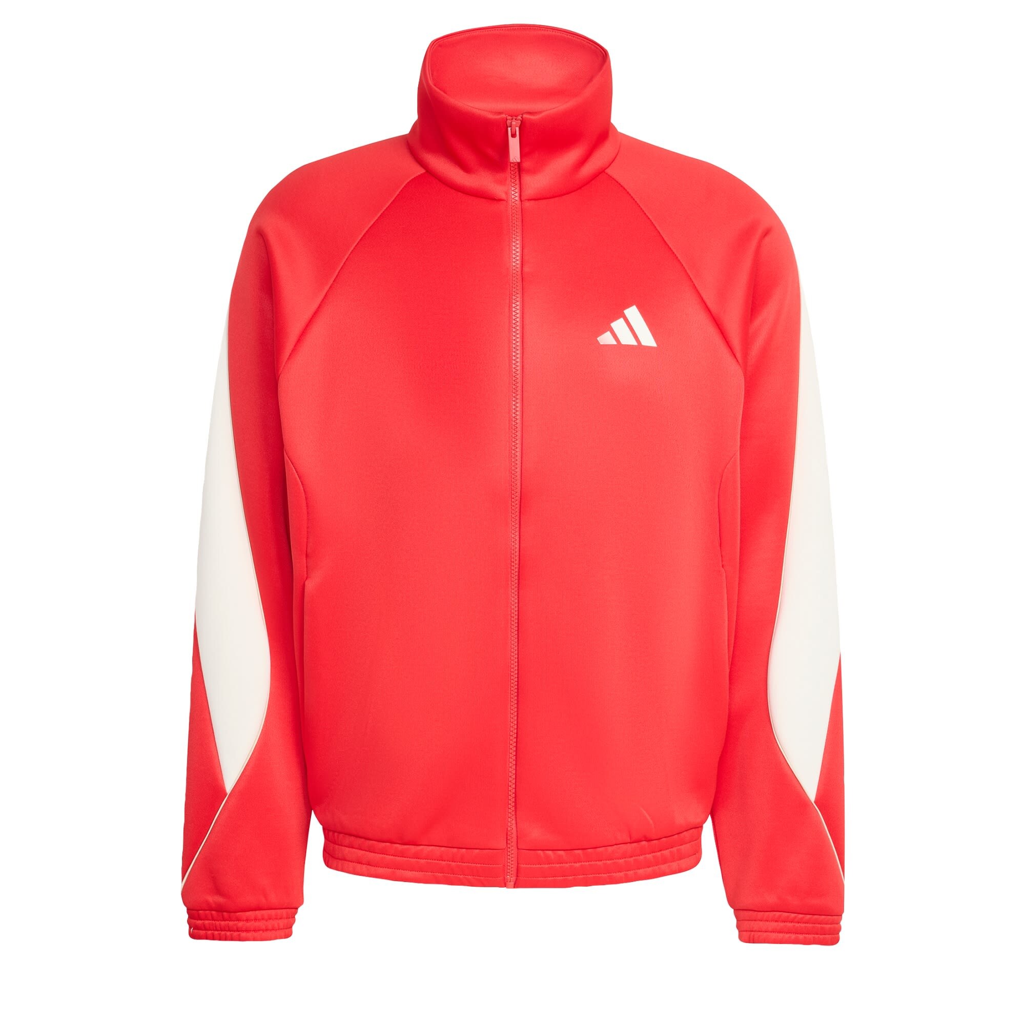 ADIDAS SPORTSWEAR Bluză cu fermoar sport Stadium  sângeriu / alb