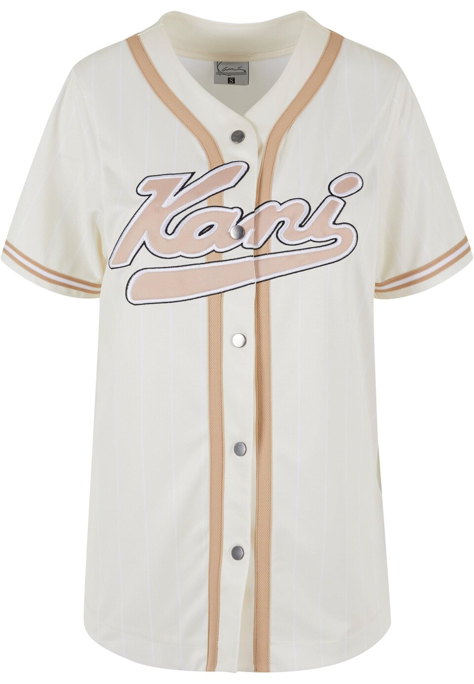 T-shirt beige / camel / svart