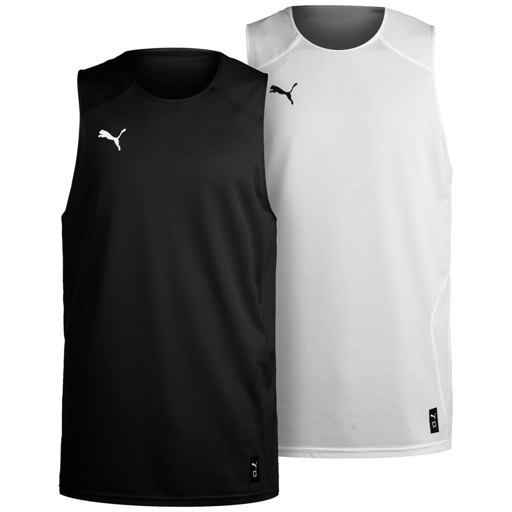 PUMA Sporttop 'Hoops Team Reverse' Herren Größe XXXL schwarz / weiß