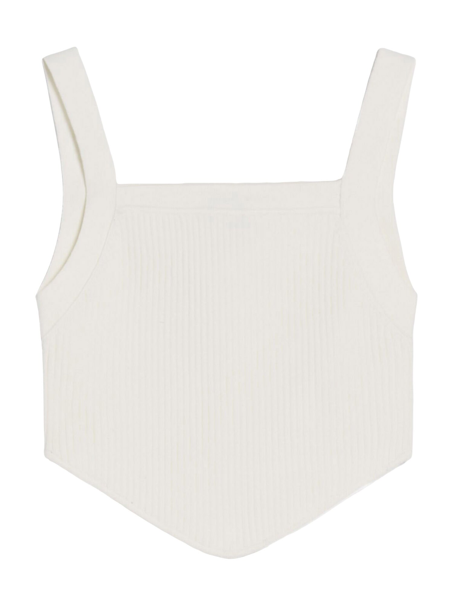 Bershka Vyšívaný top  nebielená