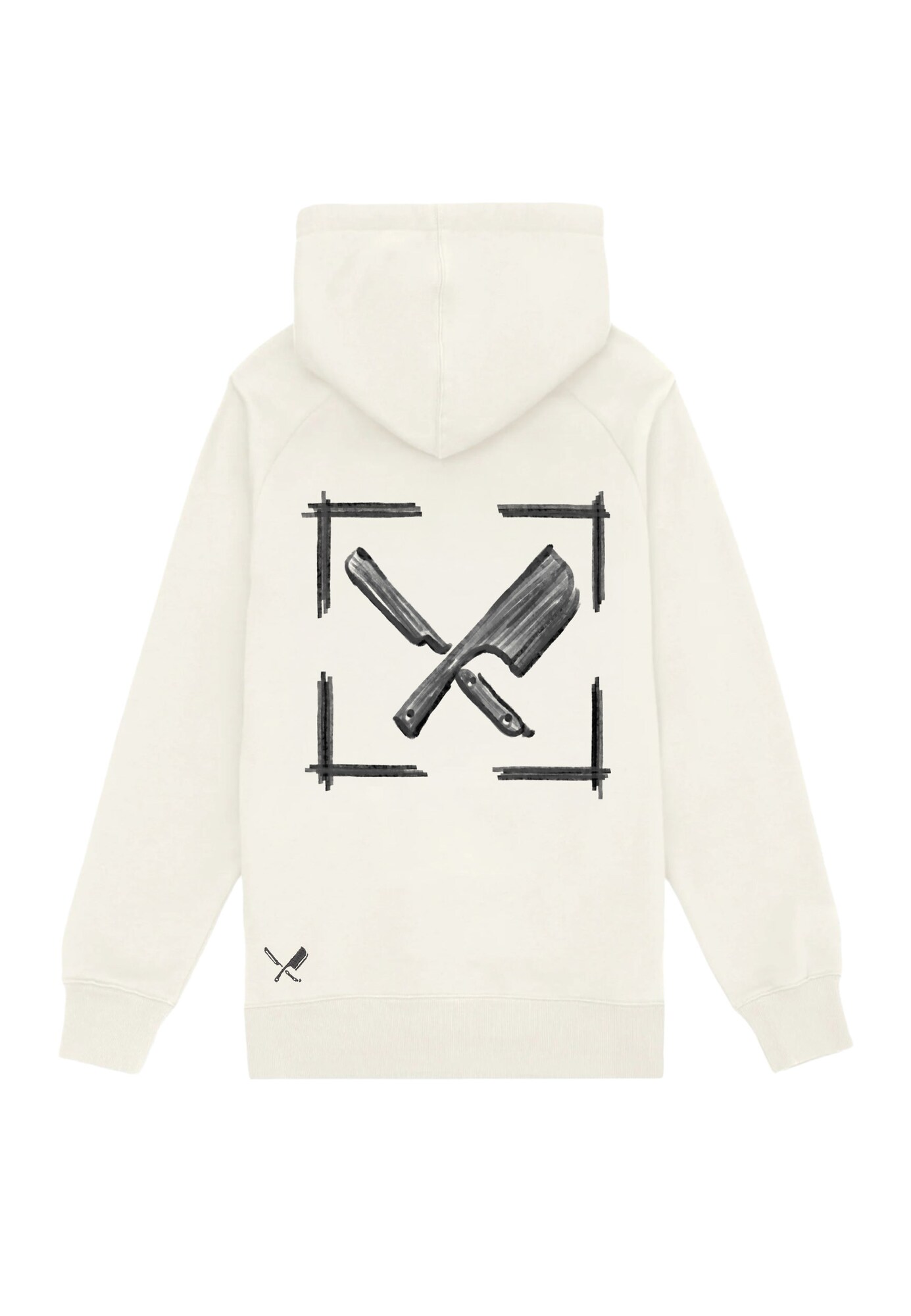 Distorted People Sudadera 'Chalk'  negro / blanco