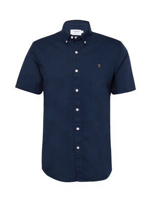 Farah Overhemd ‘BREWER’ Navy / Oranje