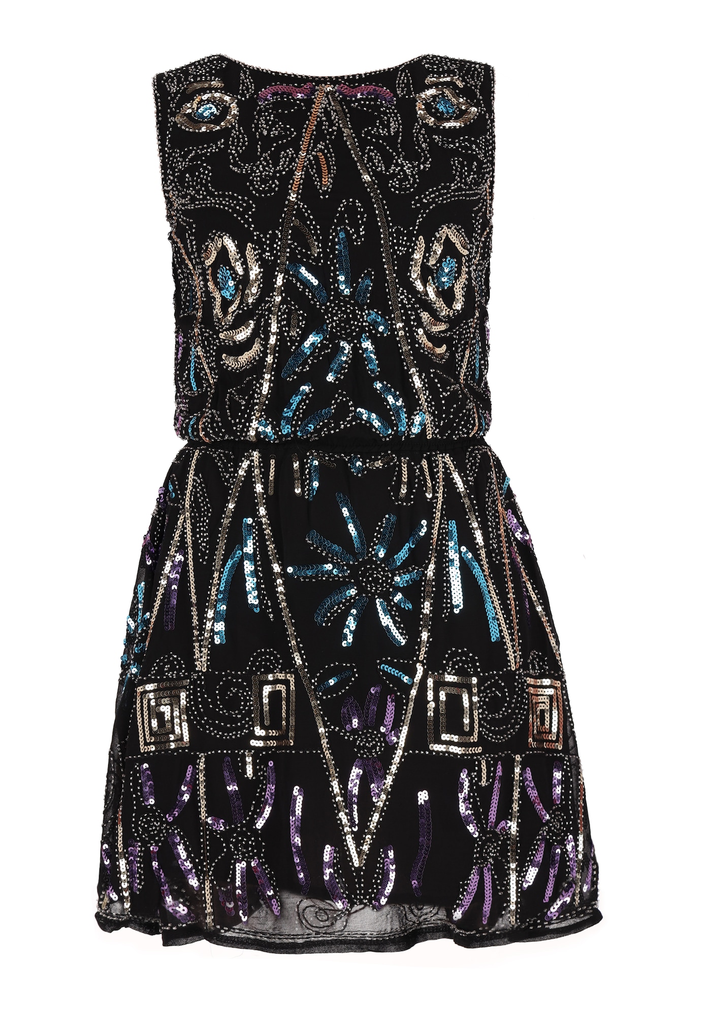 NAEMI Vestido de gala mezcla de colores / negro