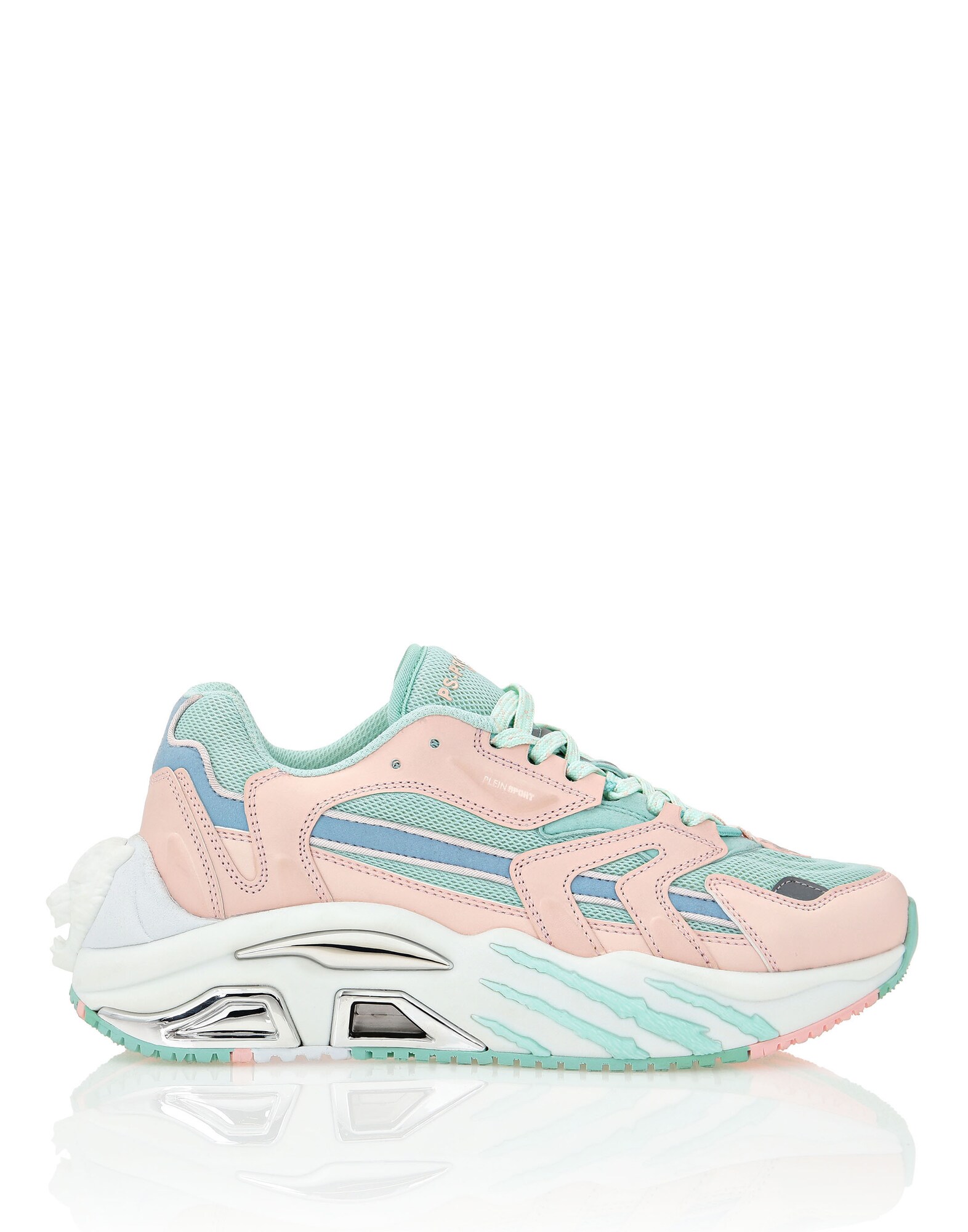 Plein Sport Zapatillas deportivas bajas 'The Scratch' azul claro / menta / rosa