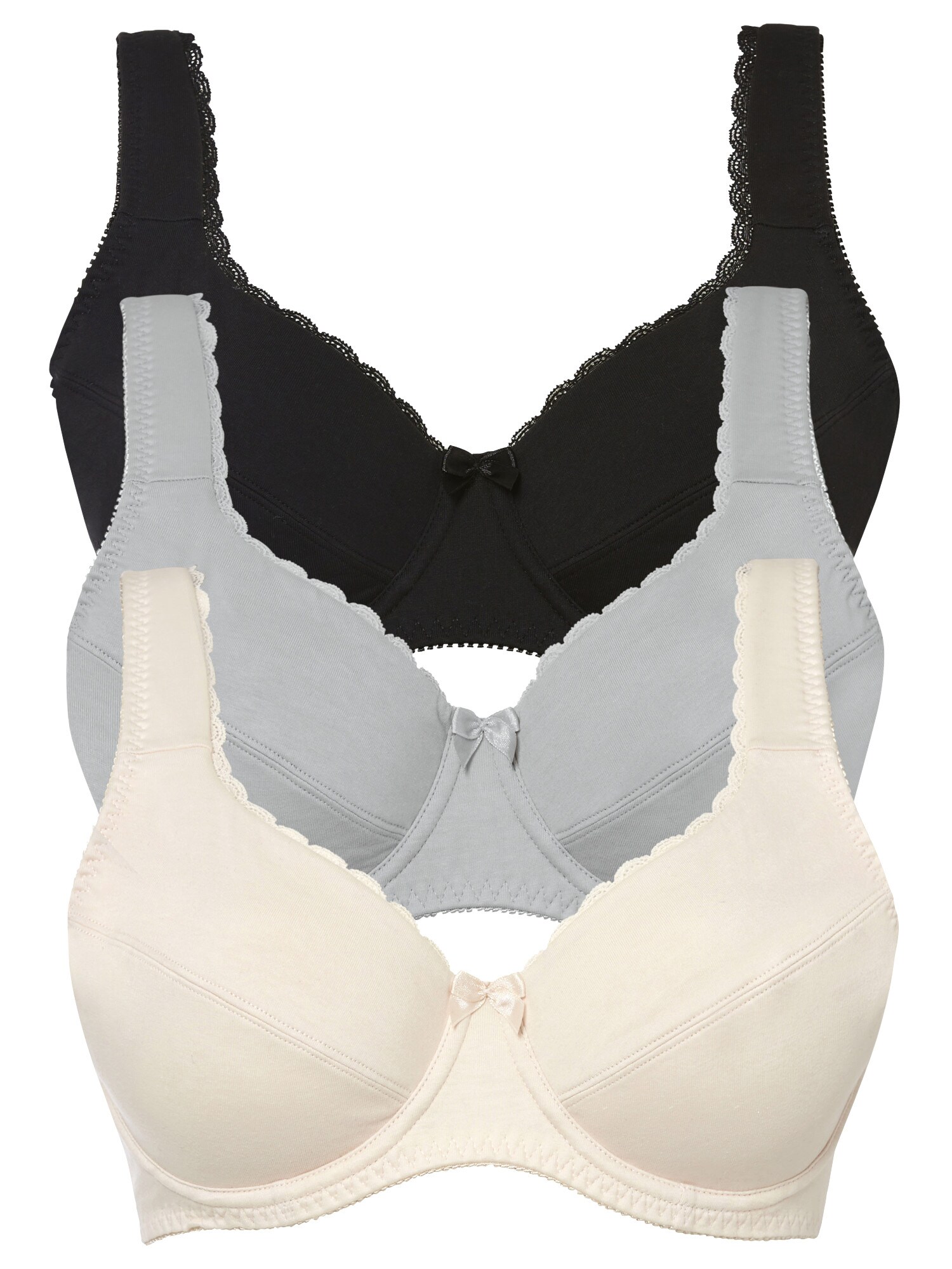 bonprix Sutien bej / gri / negru