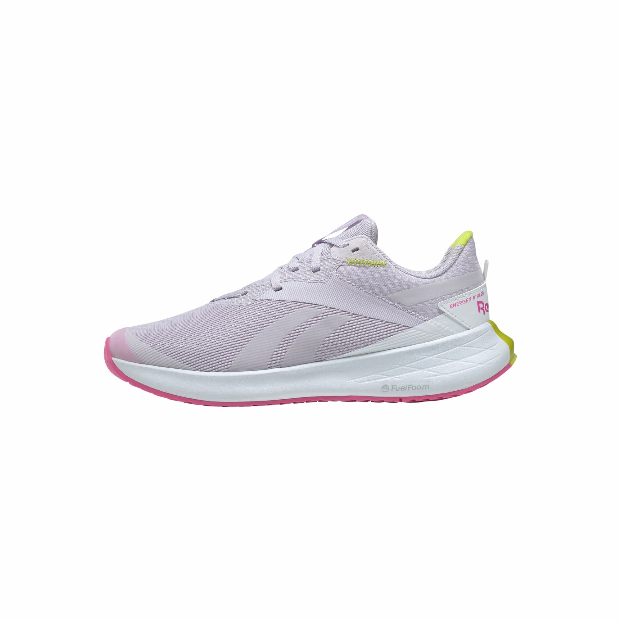 Reebok Sport Bėgimo batai 'Energen Run 2' balta / žaliosios citrinos spalva / rožinė / pastelinė violetinė