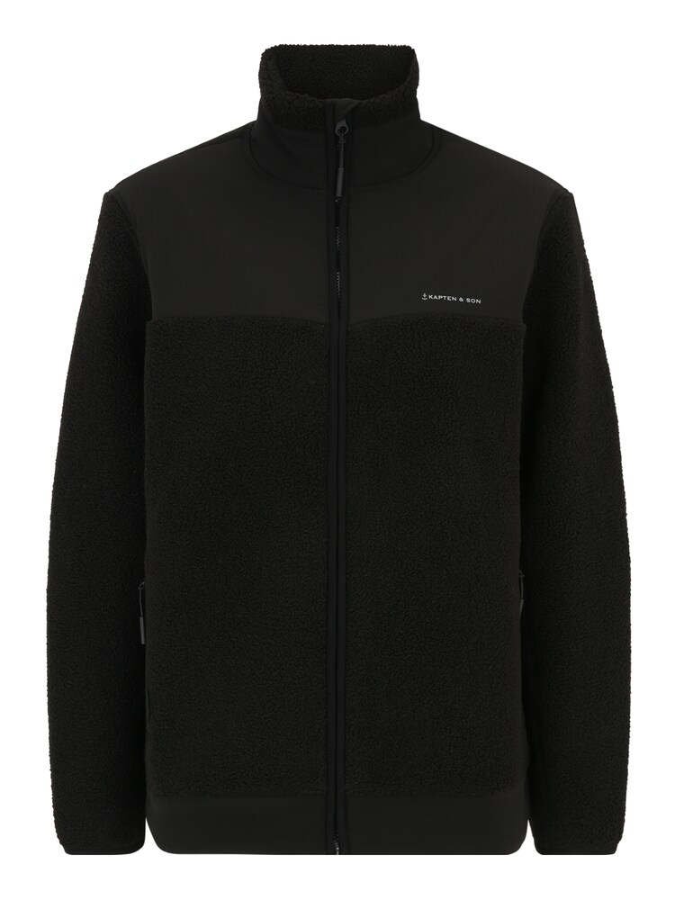 Kapten & Son Jacke 'Teddy Fleece' Damen Größe S schwarz / weiß