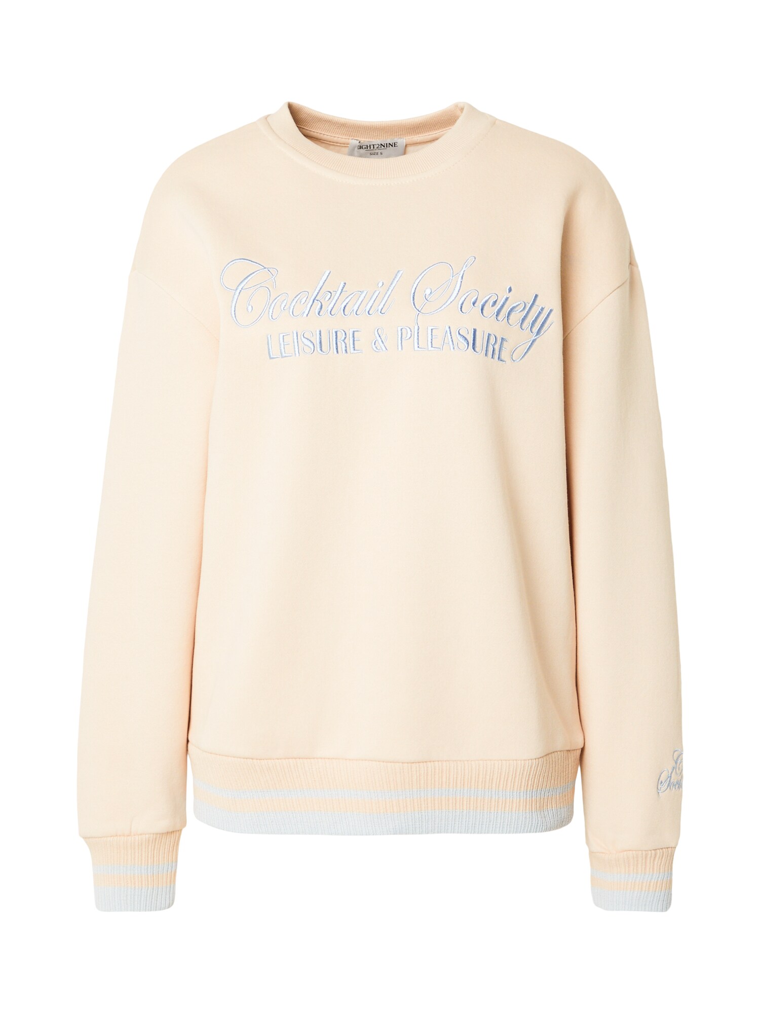 Eight2Nine Sweater majica  boja pijeska / svijetloplava
