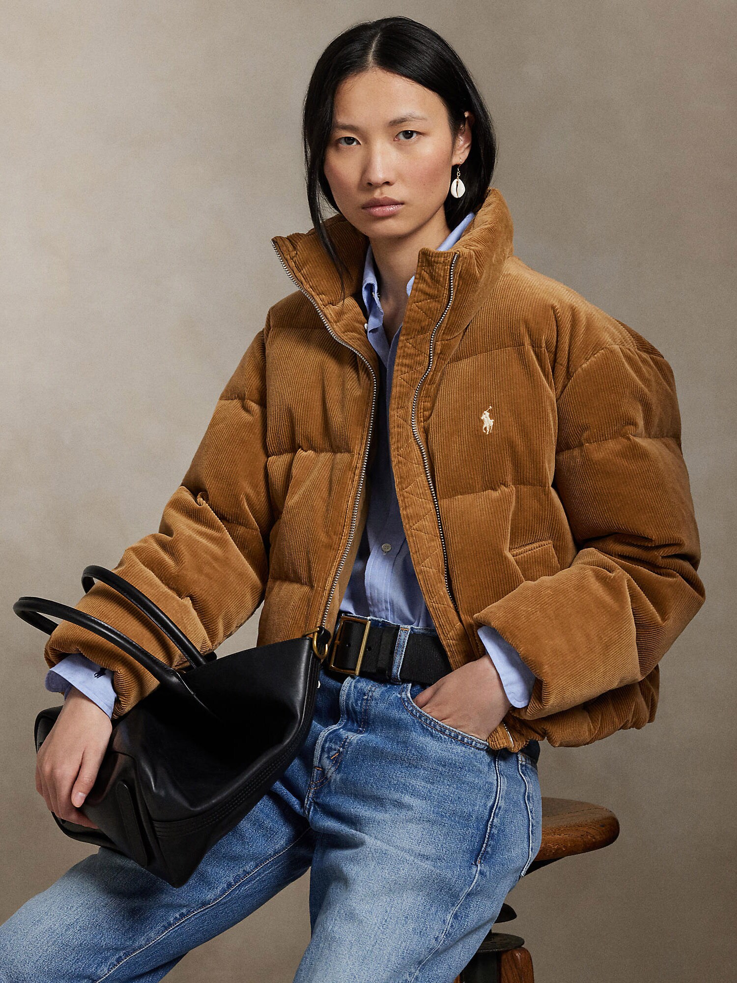 Polo Ralph Lauren Téli dzseki  ekrü / világosbarna termék 2. képe
