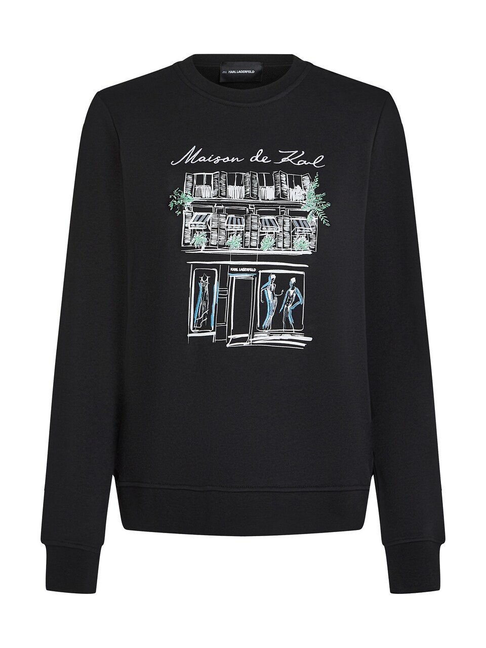 Sweatshirt 'PARIS SKETCH STORE' ljusblå / ljusgrön / svart