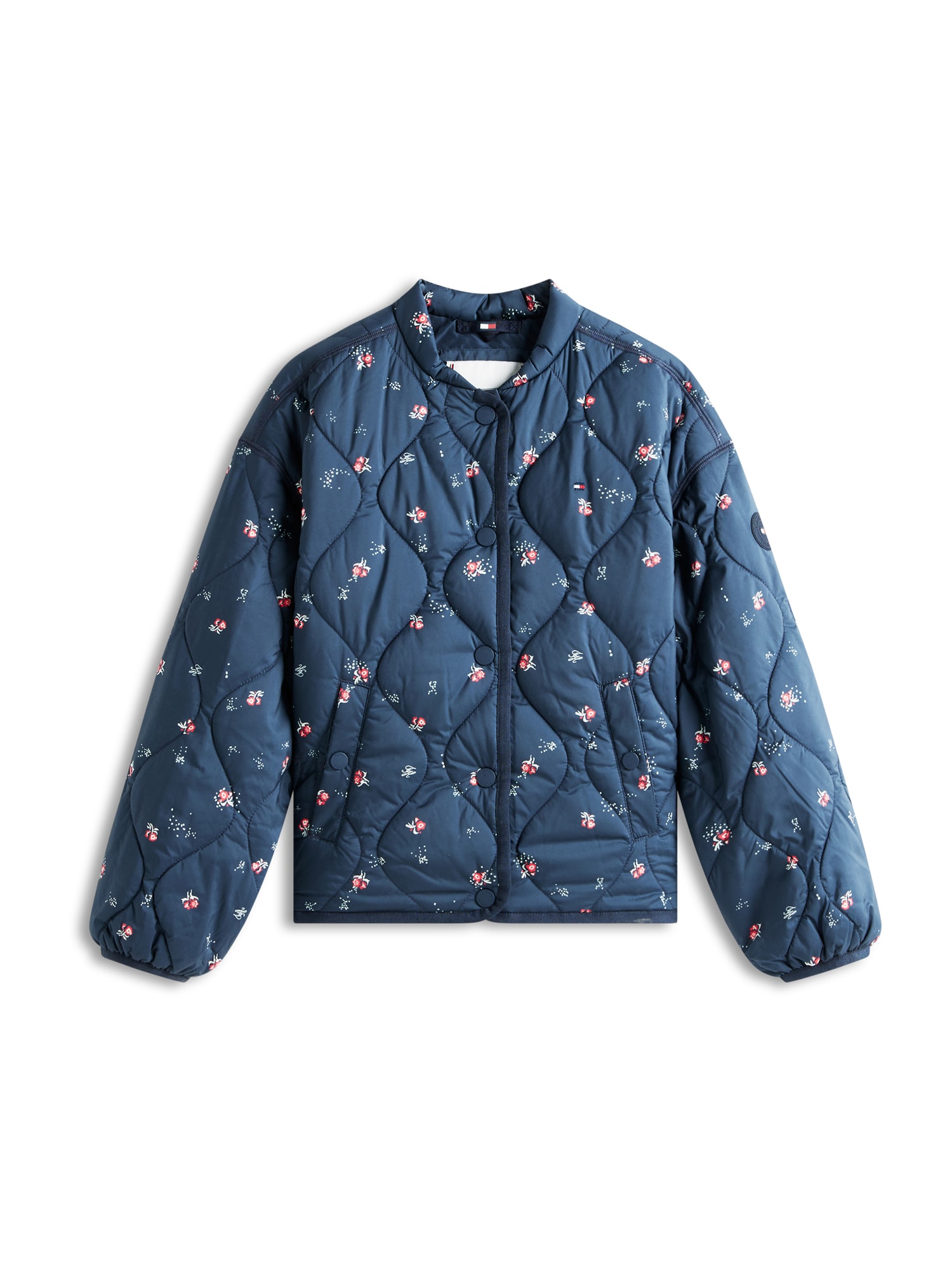 TOMMY HILFIGER Geacă de primăvară-toamnă  bleumarin / roșu deschis / alb