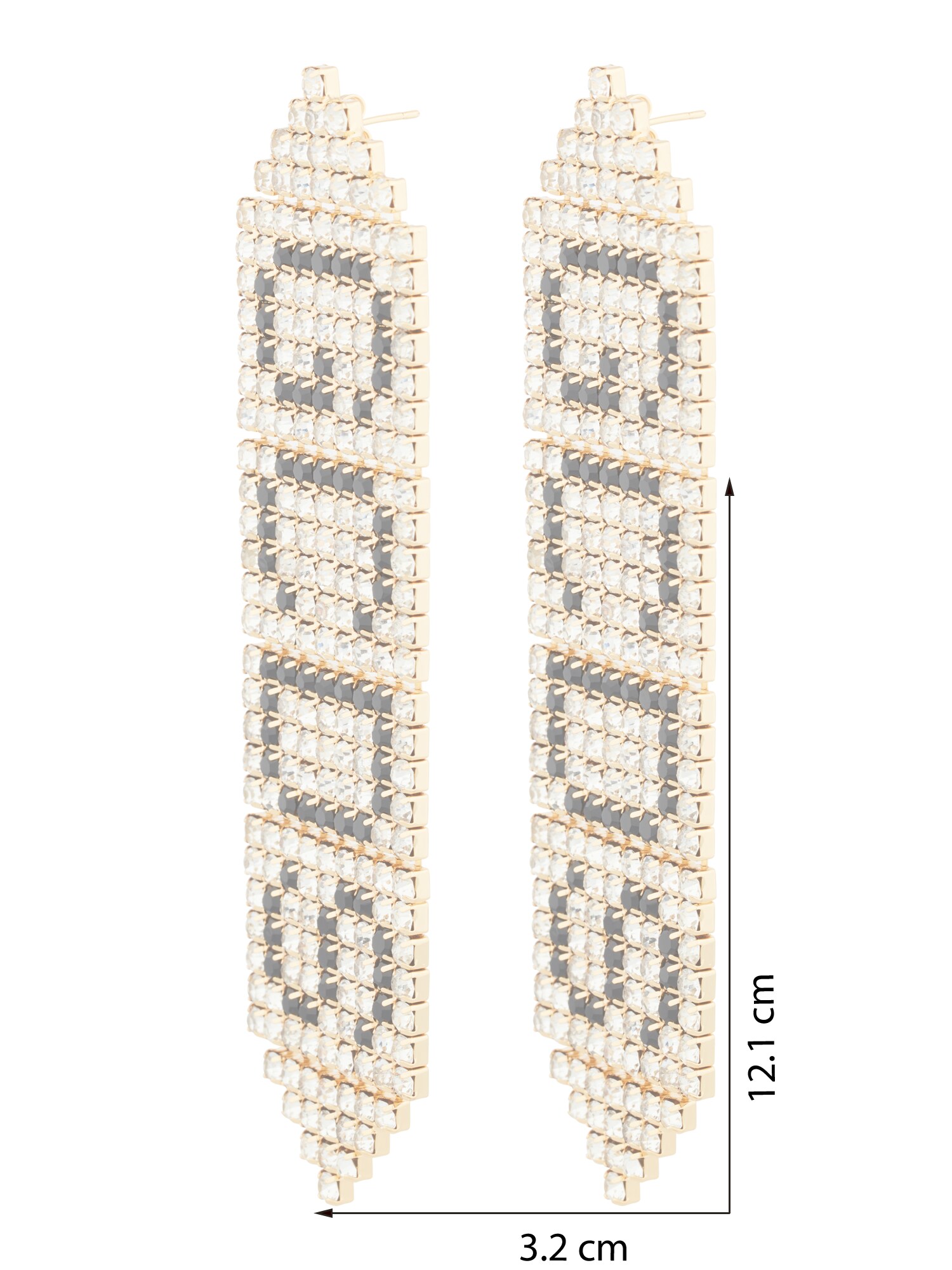 GCDS Fülbevalók 'BLING'  arany / fekete / átlátszó termék 2. képe