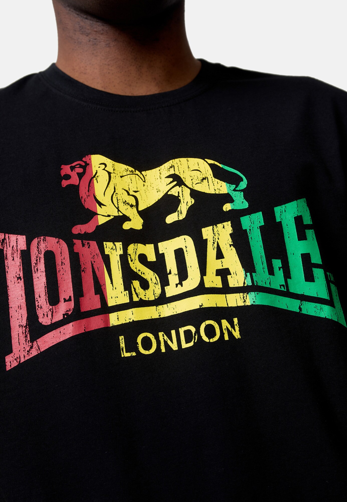 LONSDALE Póló 'Freedom'  sárga / zöld / rózsaszín / fekete termék 2. képe