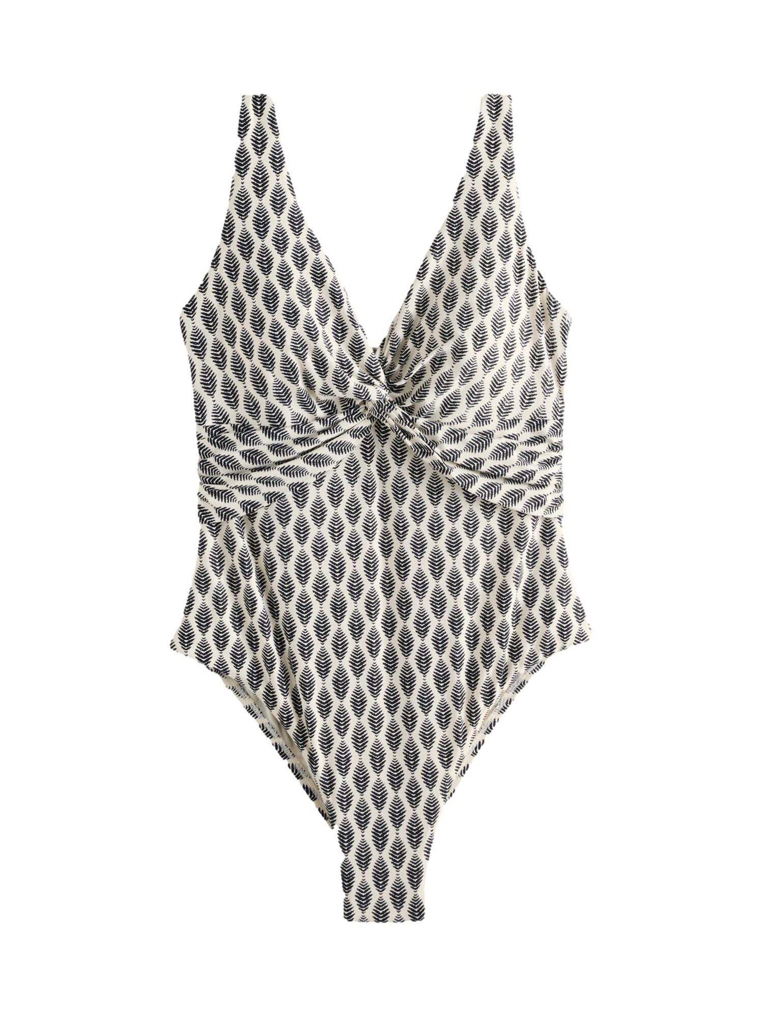 Next Costum de baie întreg  crem / negru