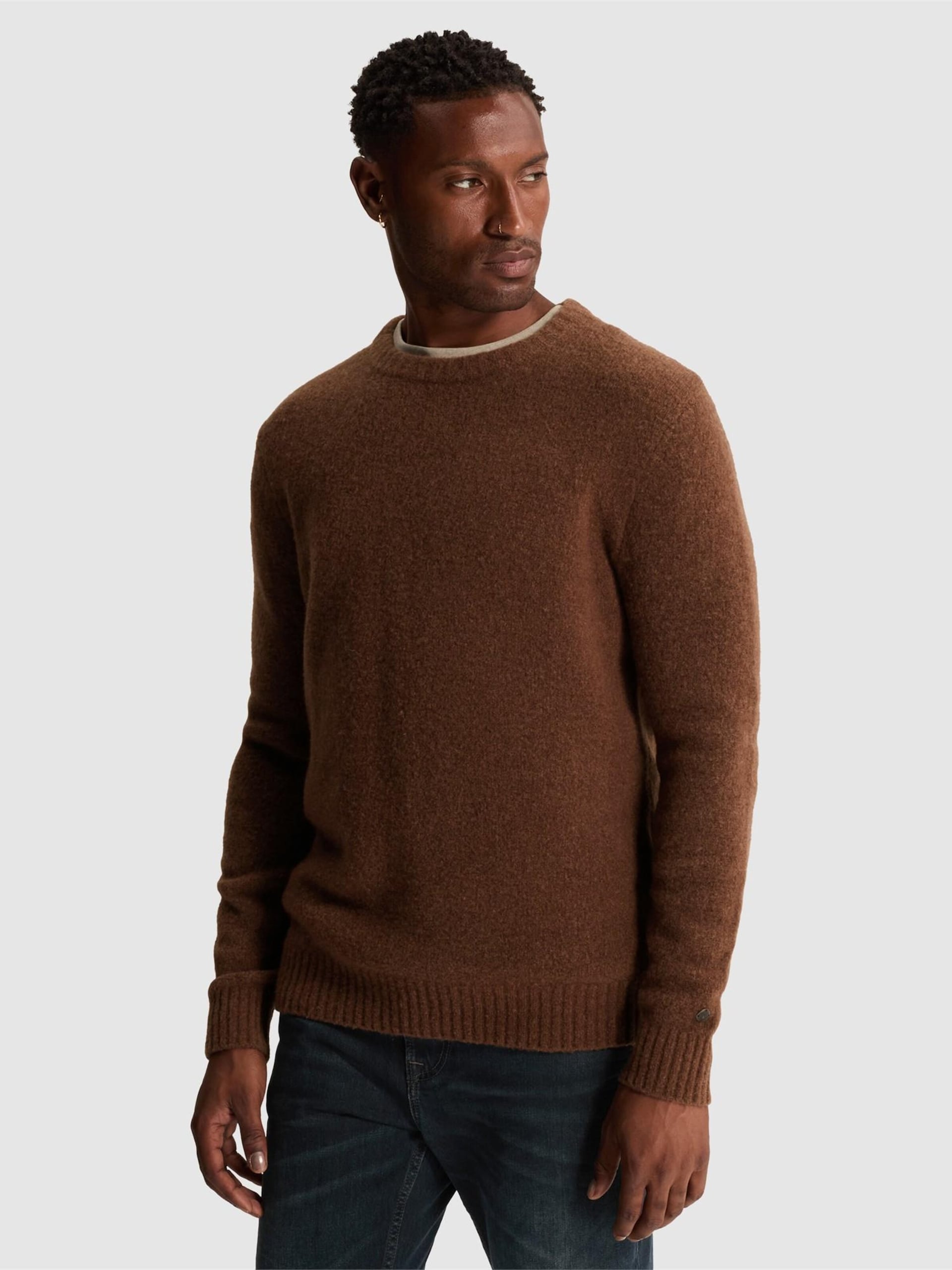 Cast Iron Tröja 'Pullover in a wool blend with crewneck' herr