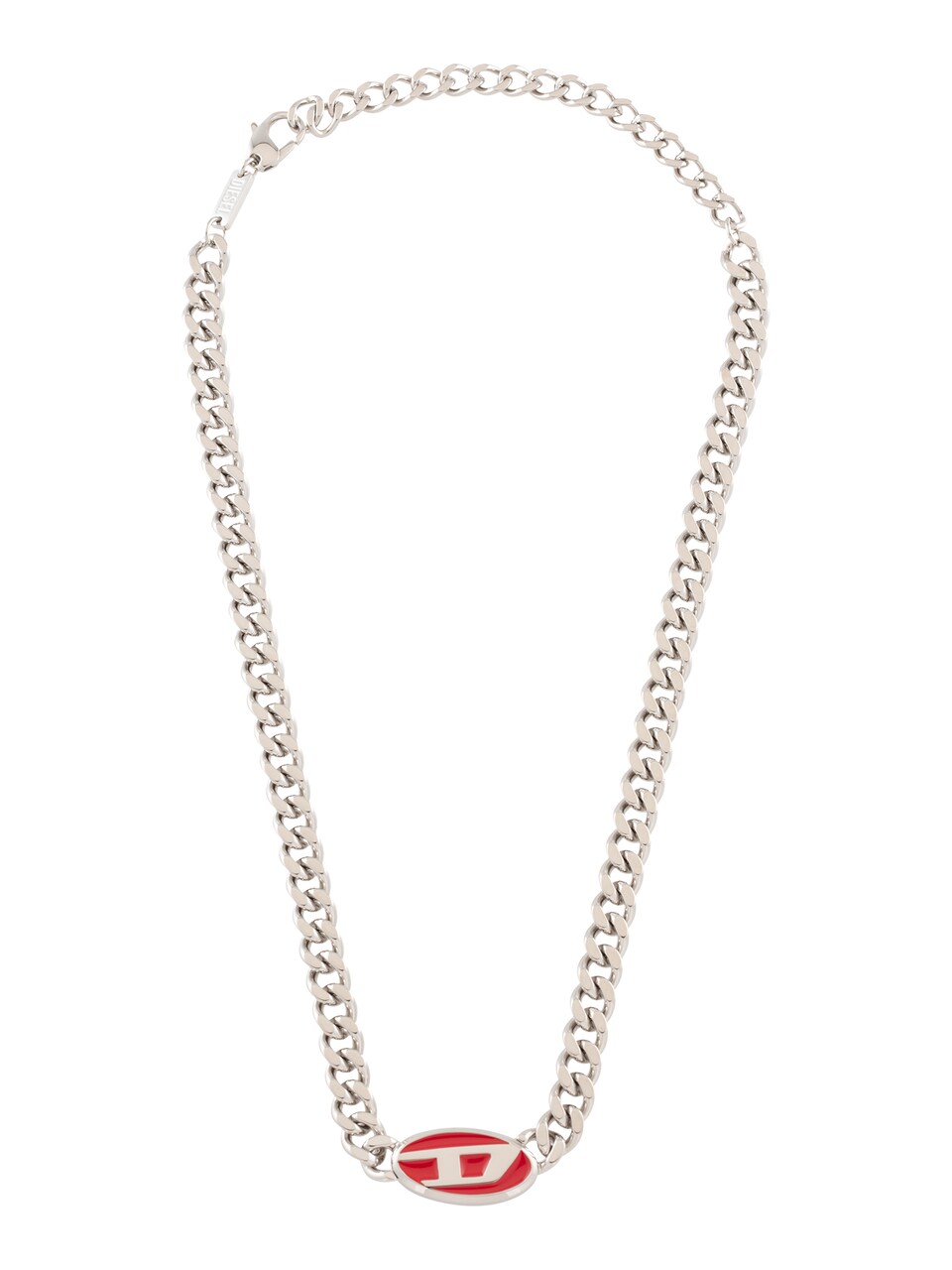 Halsband röd / silver
